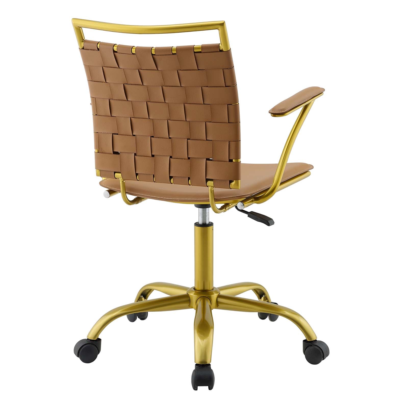 Modway Task Chairs - Fuse Faux Leather Office Chair Tan