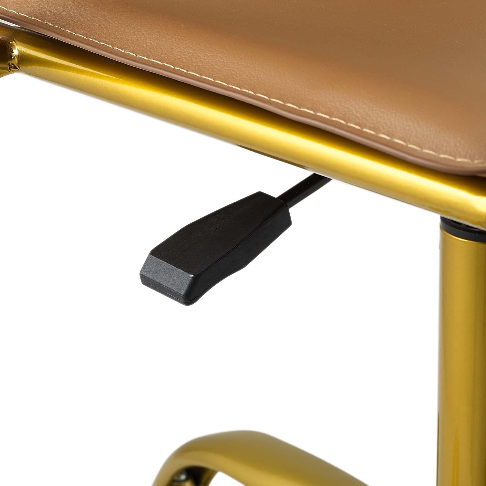Modway Task Chairs - Fuse Faux Leather Office Chair Tan