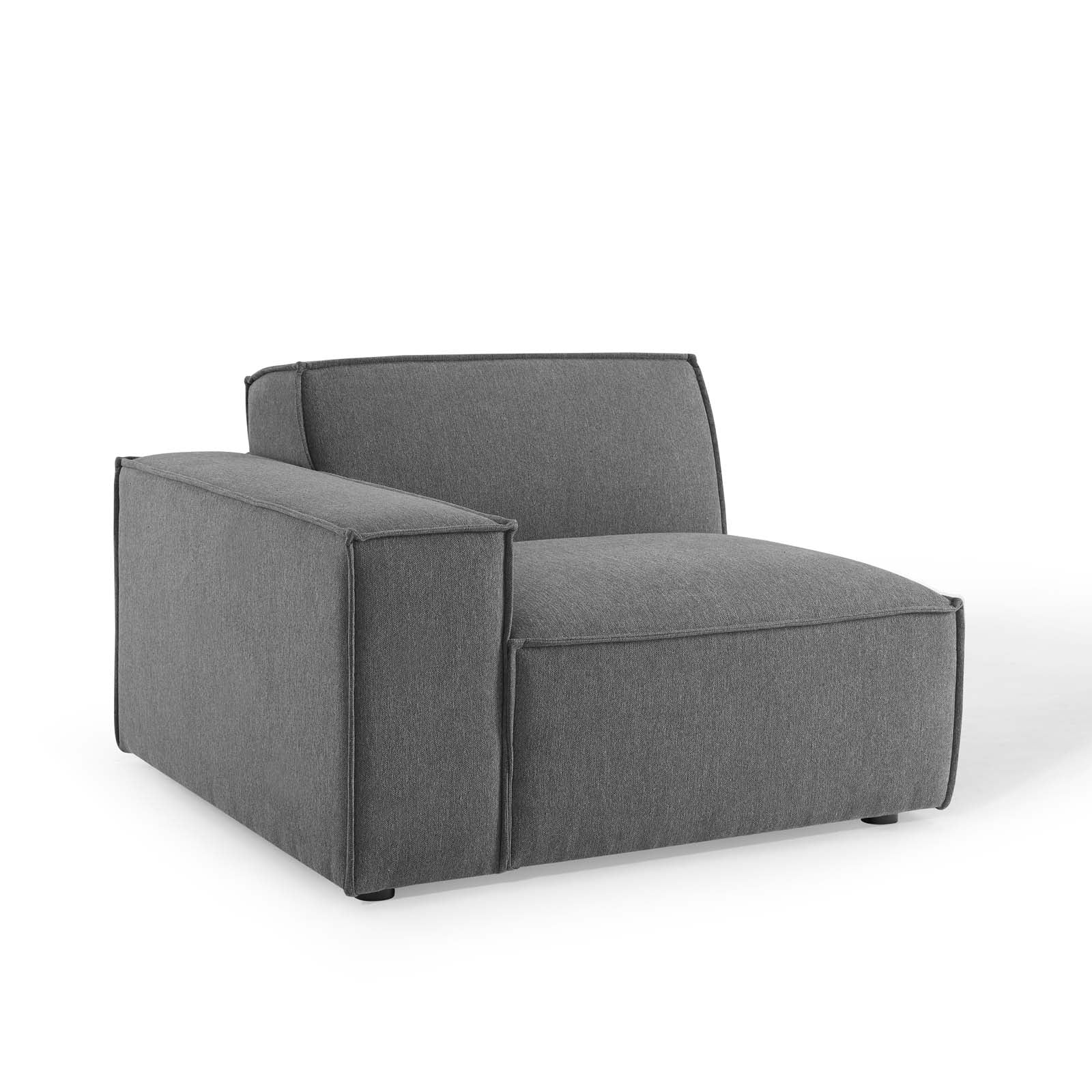 Modway Accent Chairs - Restore Left-Arm Sectional Chair Charcoal