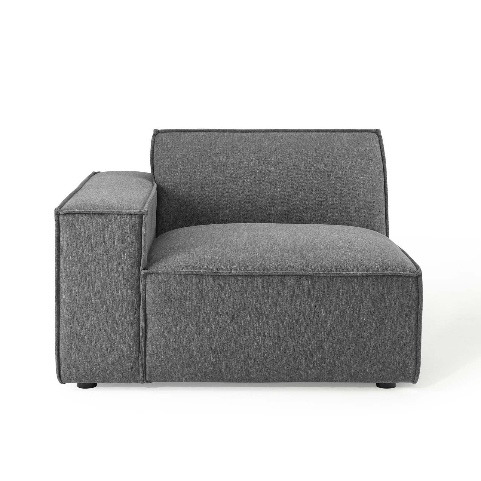 Modway Accent Chairs - Restore Left-Arm Sectional Chair Charcoal