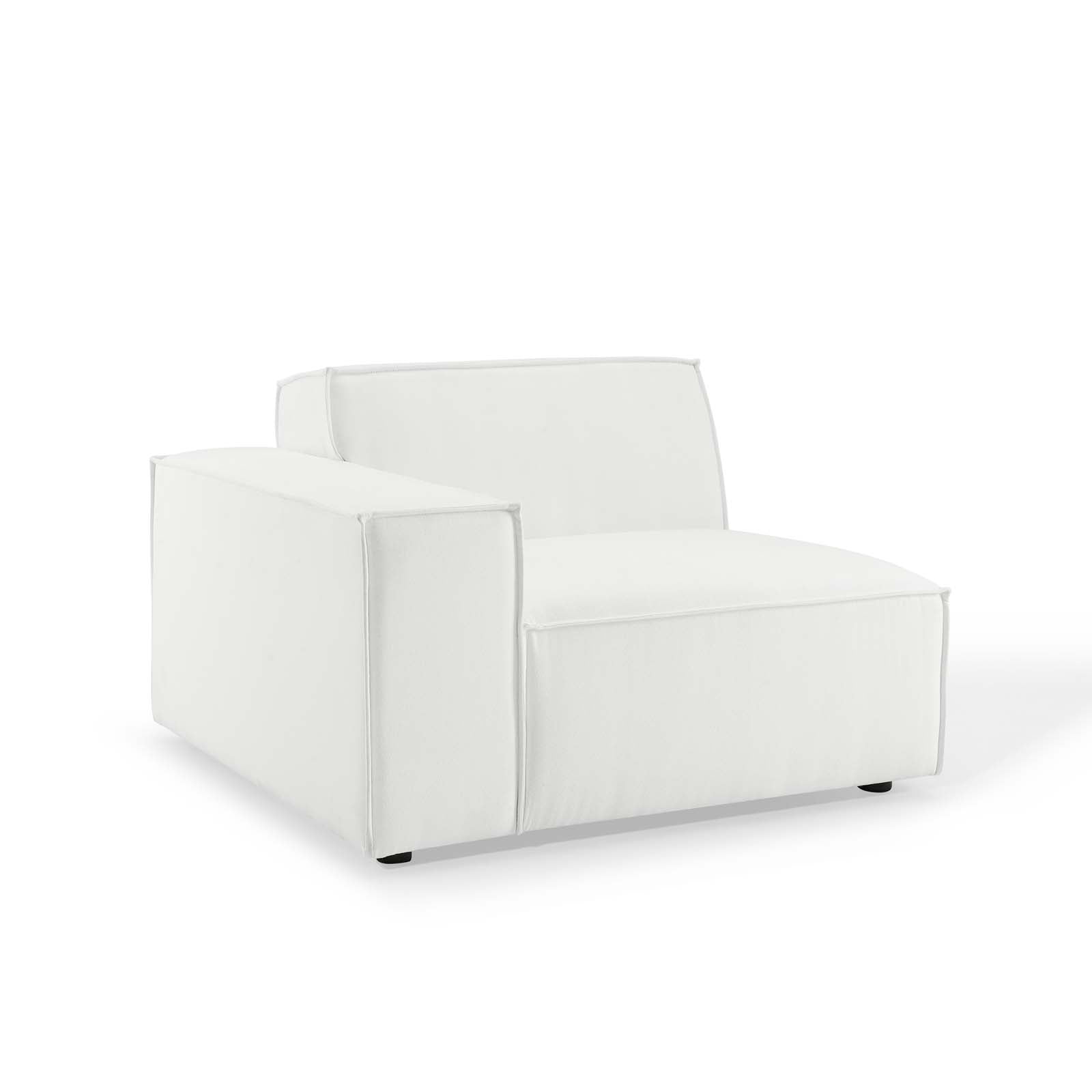 Modway Accent Chairs - Restore Left-Arm Sectional Sofa Chair White