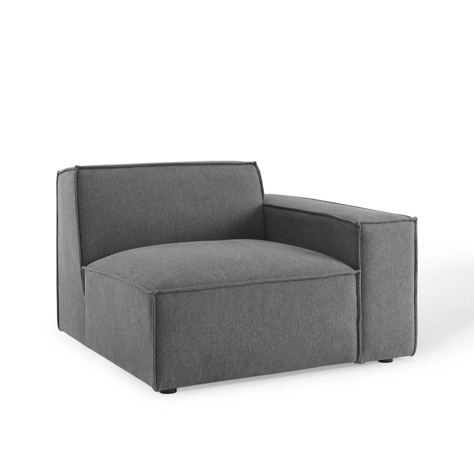 Modway Accent Chairs - Restore Right-Arm Sectional Chair Charcoal