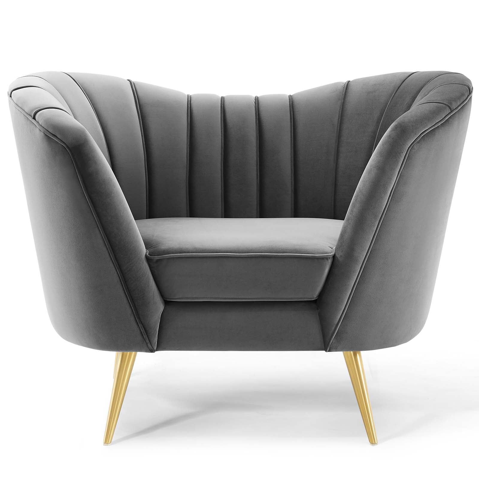 Modway Accent Chairs - Opportunity Performance Velvet Armchair Gray