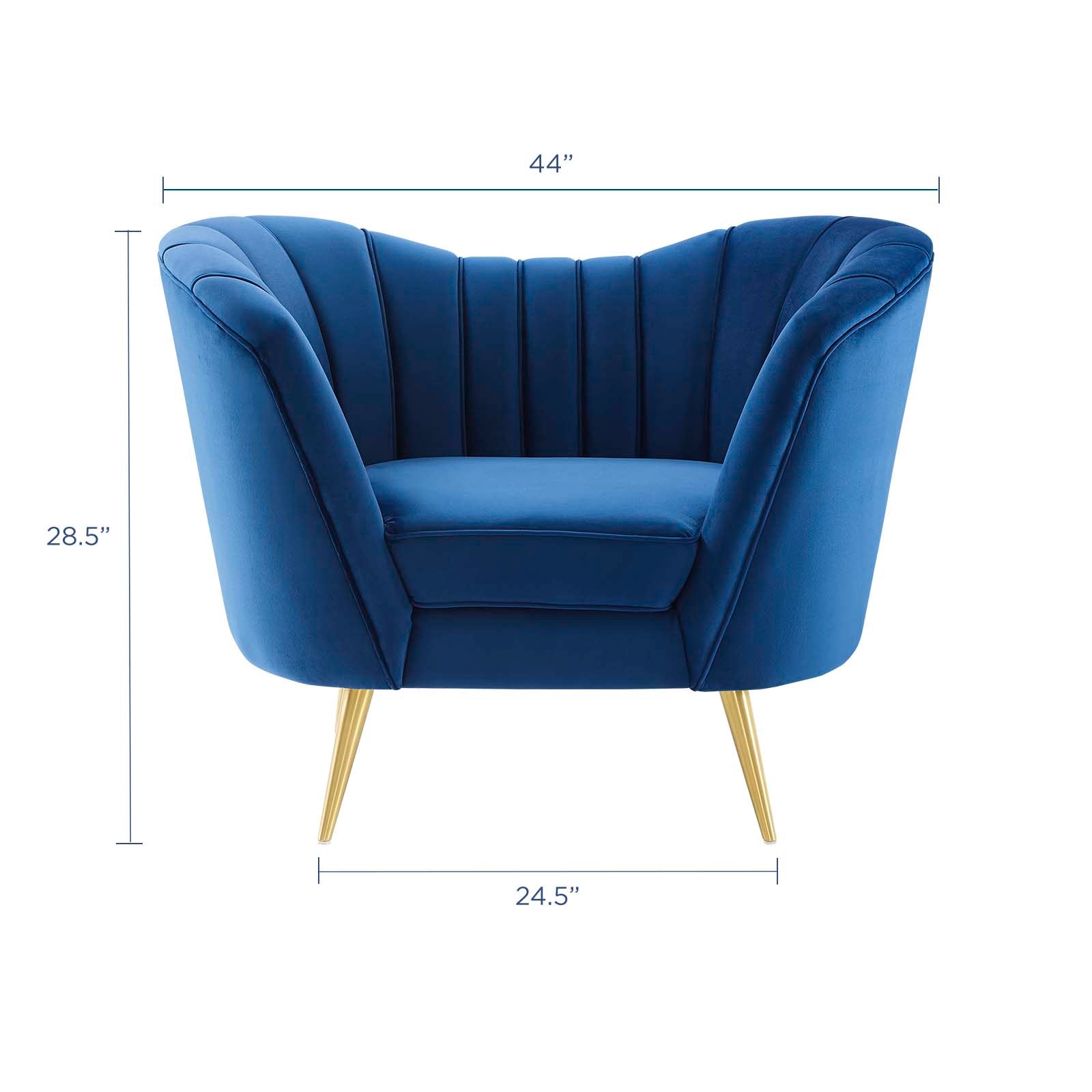 Modway Accent Chairs - Opportunity Armchair Navy & Gold