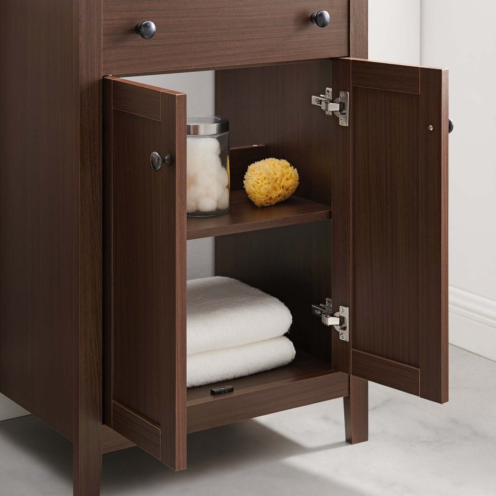 Modway Bathroom Vanity - Nantucket 24" Bathroom Vanity Cabinet (Sink Basin Not Included) Walnut