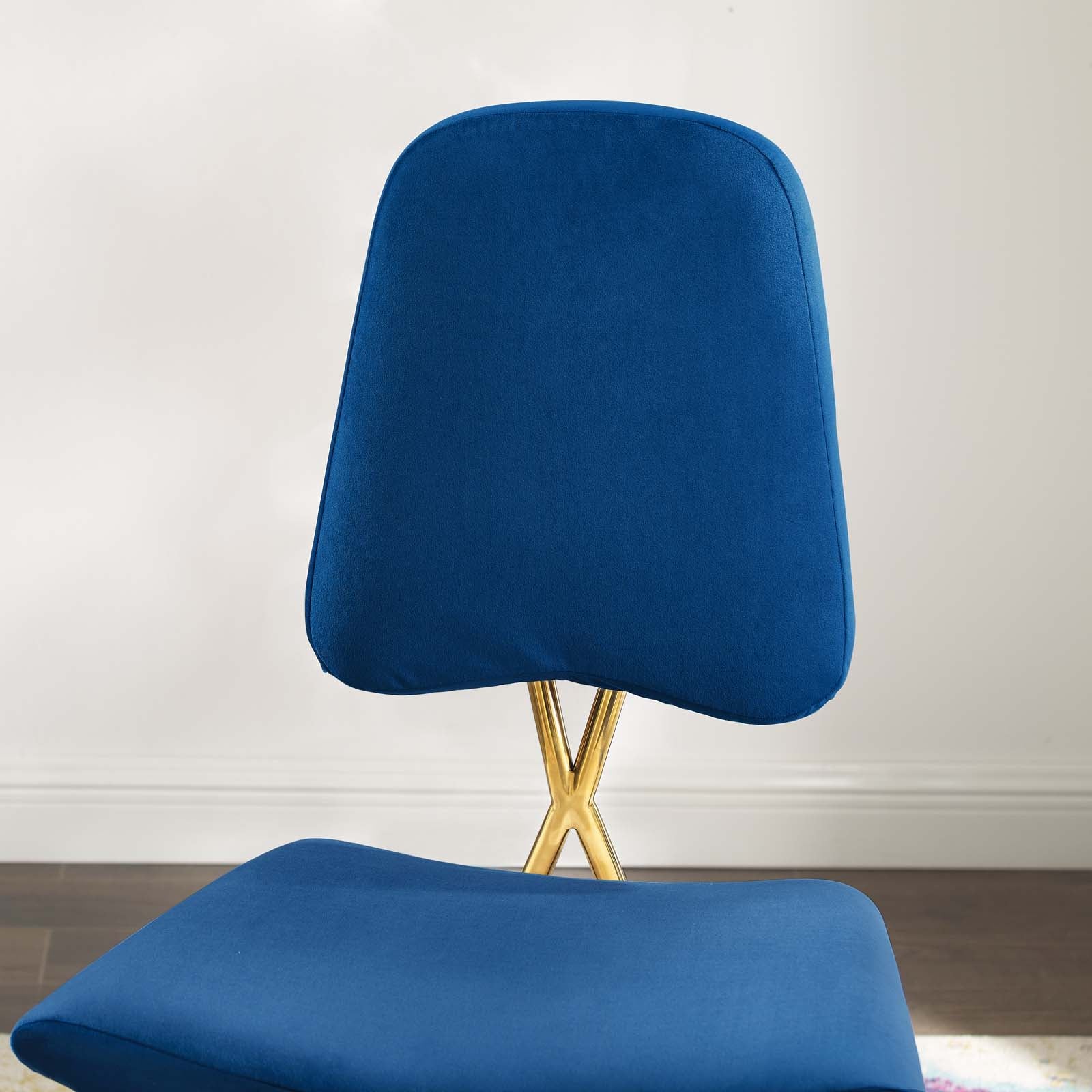 Modway Barstools - Ponder Performance Velvet Counter Stool Navy