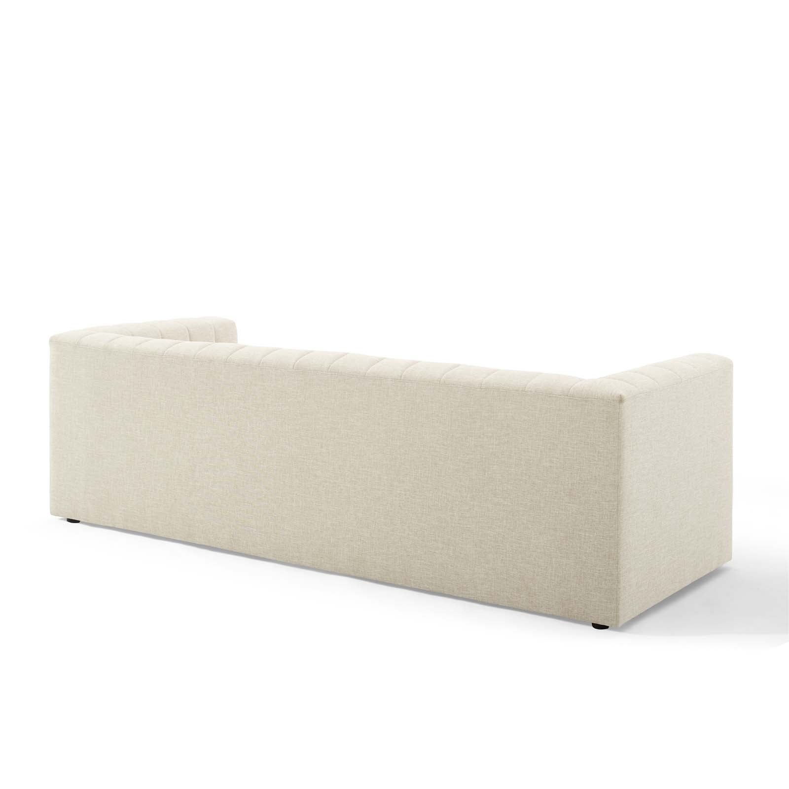 Modway Sofas & Couches - Reflection Channel Tufted Upholstered Fabric Sofa Beige