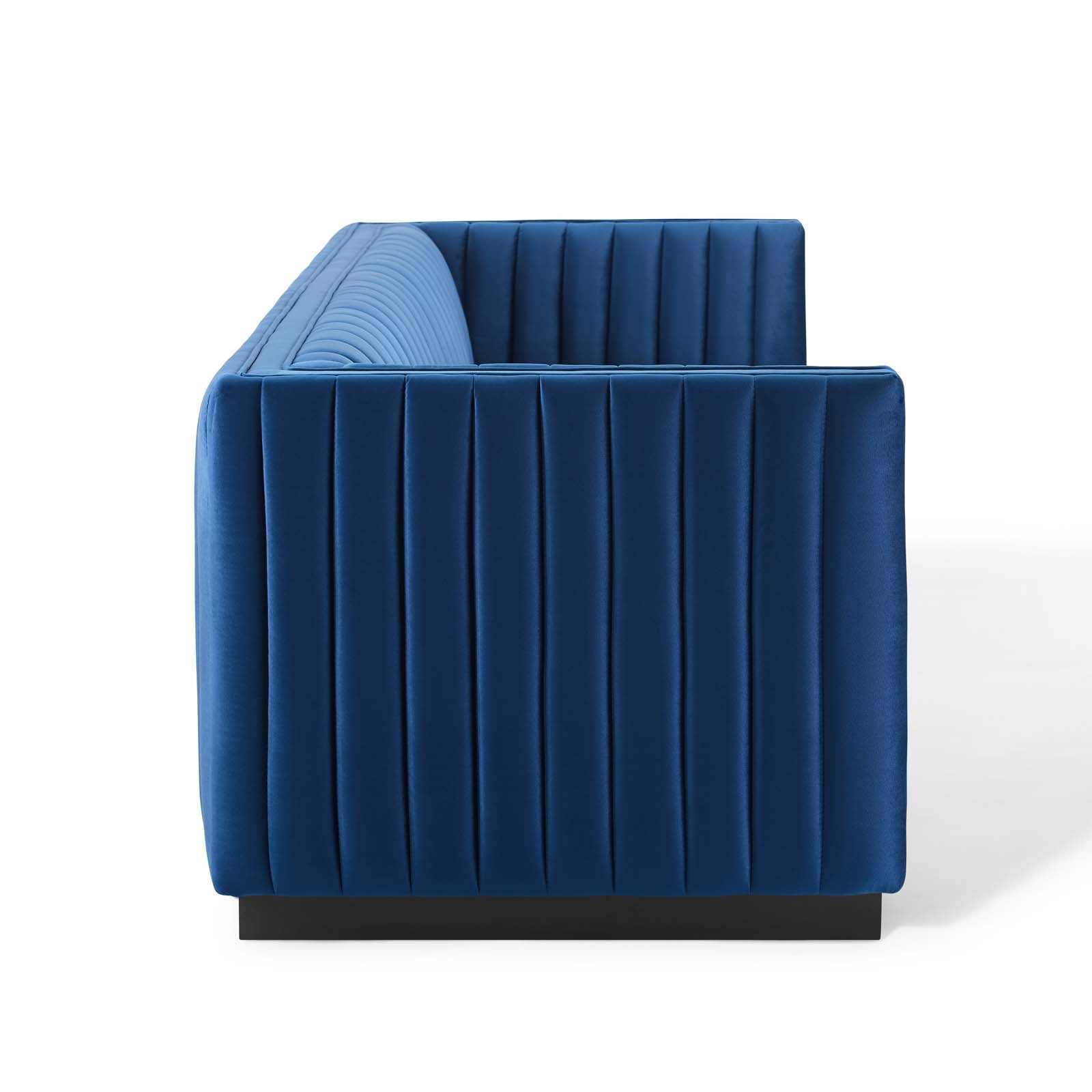 Modway Sofas & Couches - Conjure Channel Tufted Velvet Sofa Navy