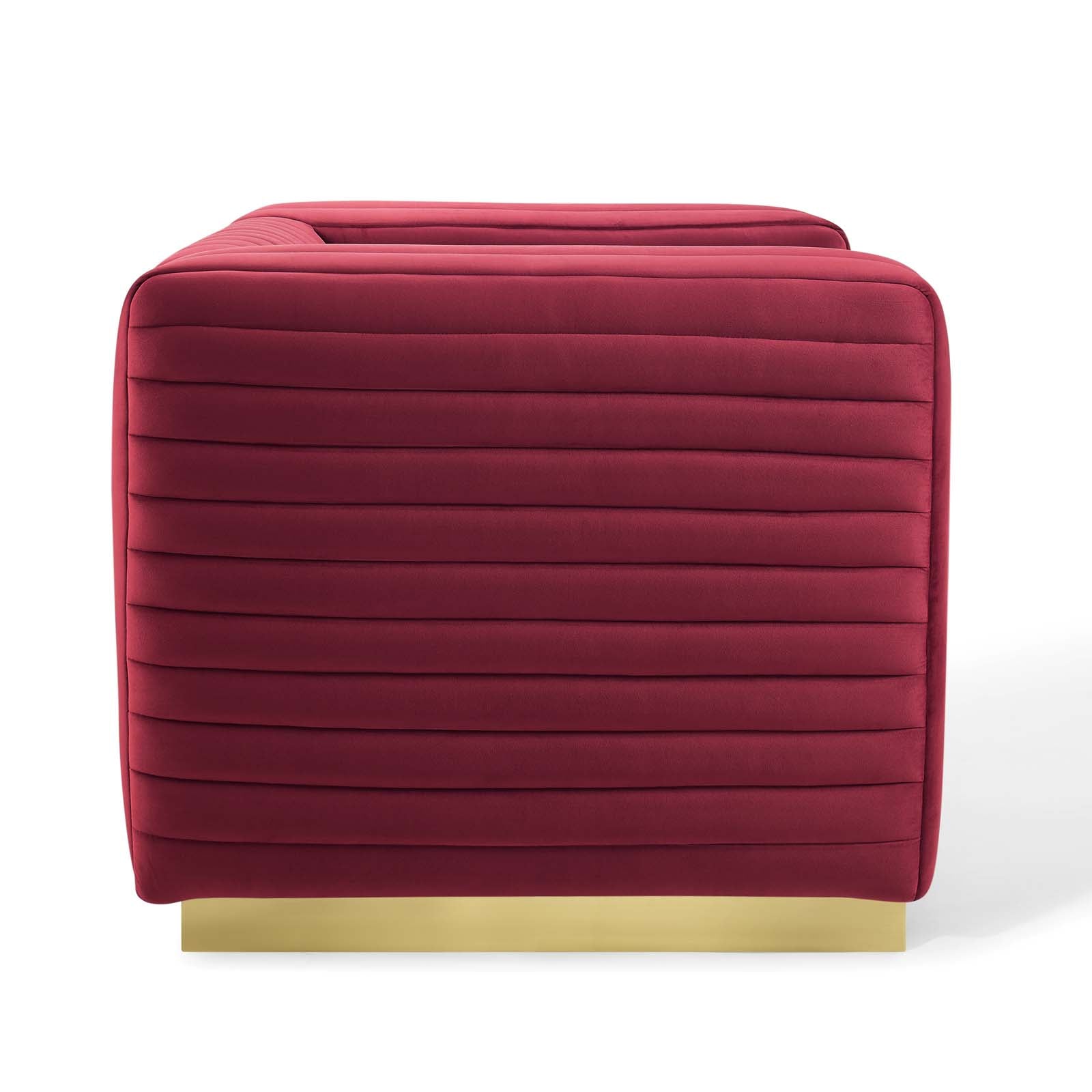 Modway Chairs - Charisma Channel Tufted Performance Velvet Accent Armchair Maroon