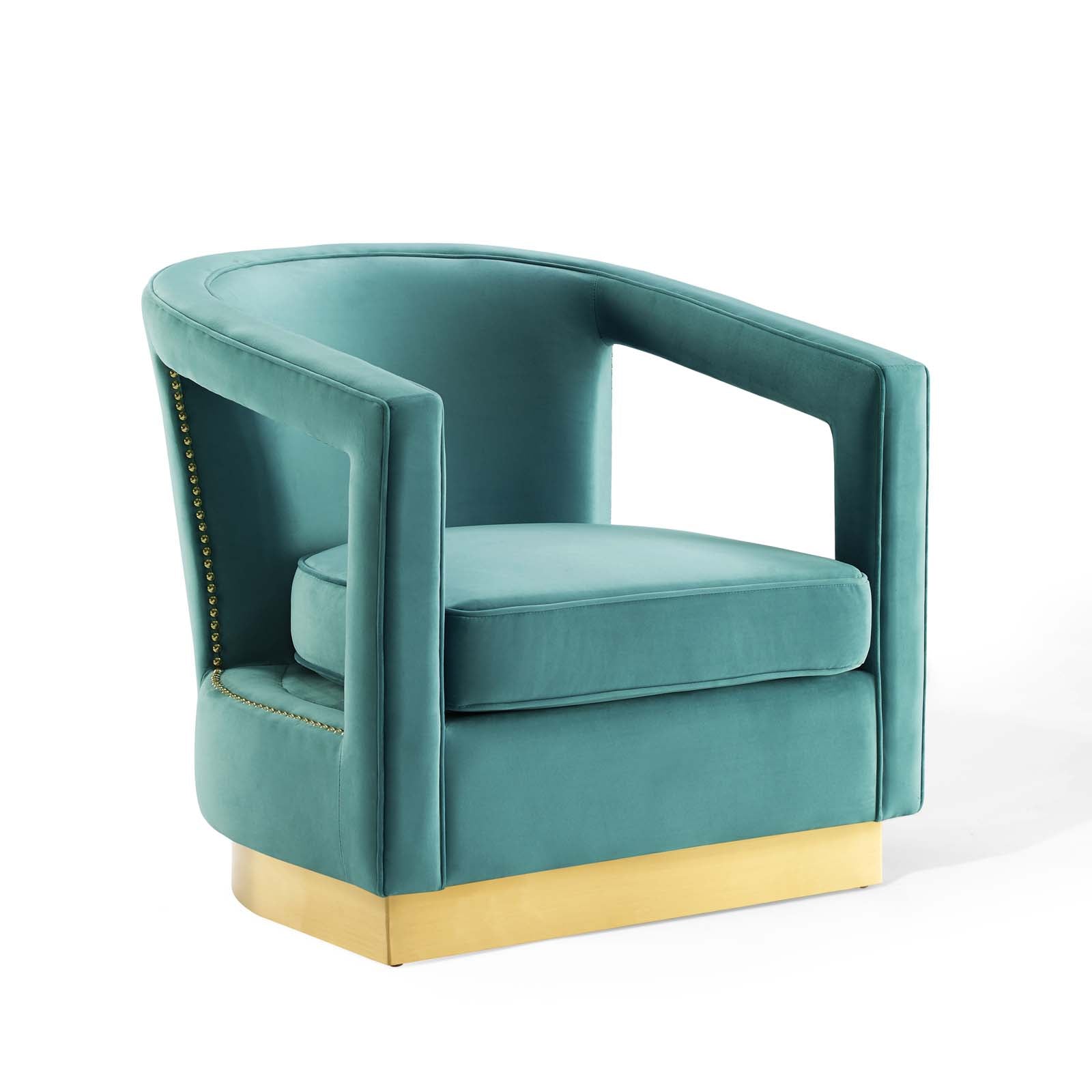 Modway Chairs - Frolick Performance Velvet Armchair Mint