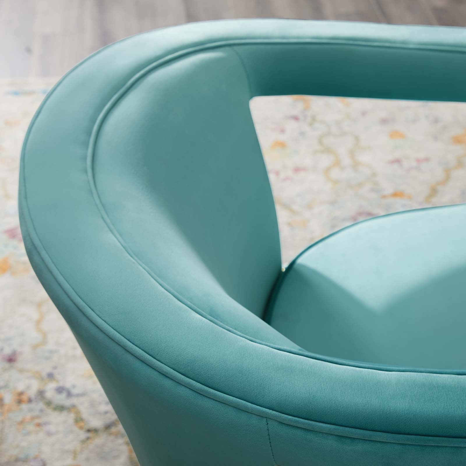 Modway Chairs - Frolick Performance Velvet Armchair Mint