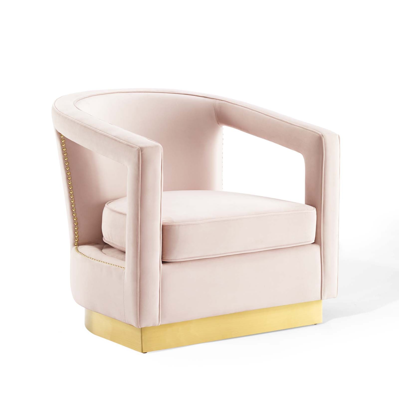 Modway Chairs - Frolick Performance Velvet Armchair Pink