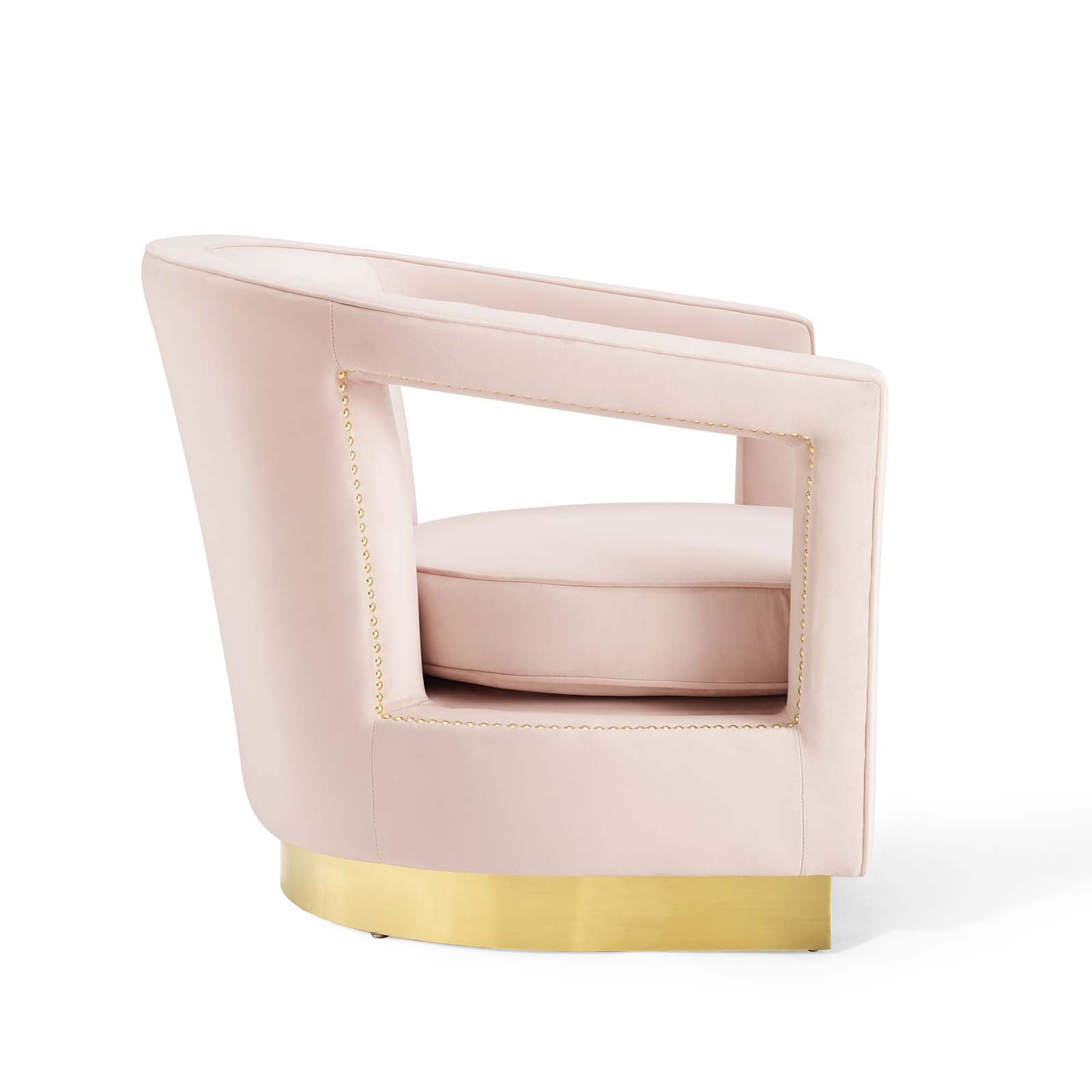 Modway Chairs - Frolick Performance Velvet Armchair Pink