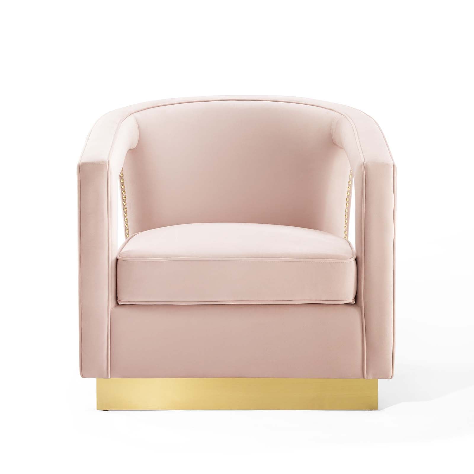 Modway Chairs - Frolick Performance Velvet Armchair Pink