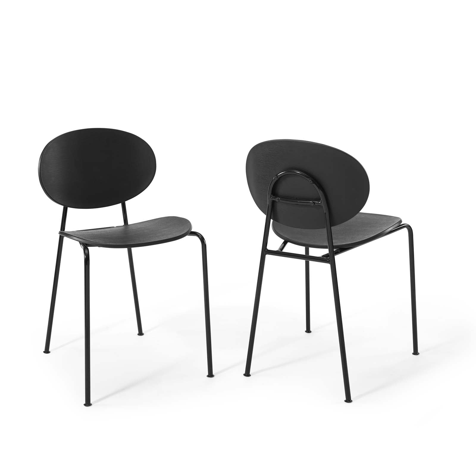 Modway Dining Chairs - Palette Dining Side Chair Set of 2 Black