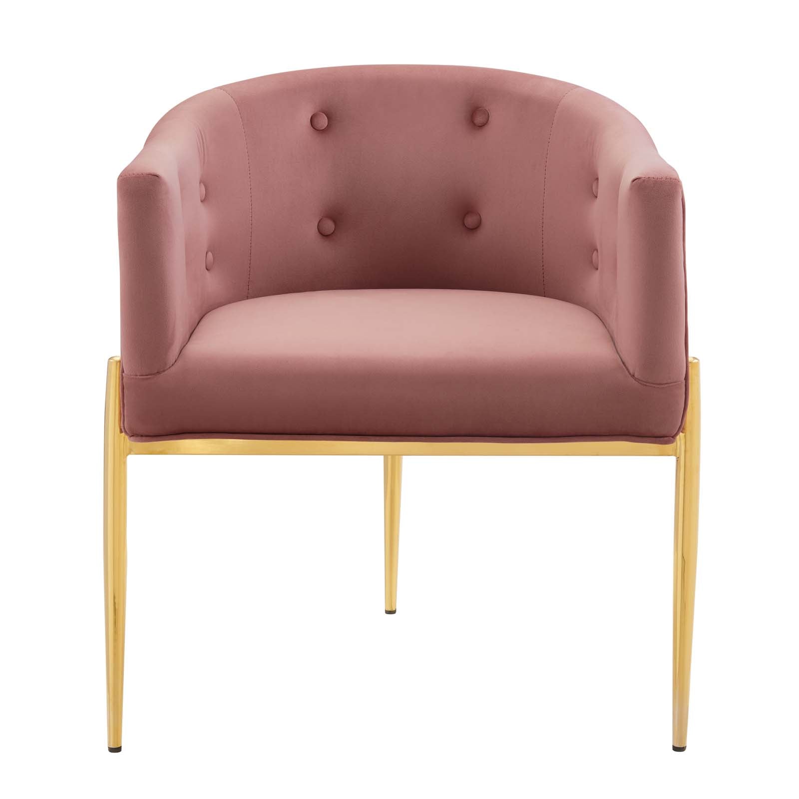Modway Accent Chairs - Savour-Tufted-Performance-Velvet-Accent-Chair-Dusty-Rose