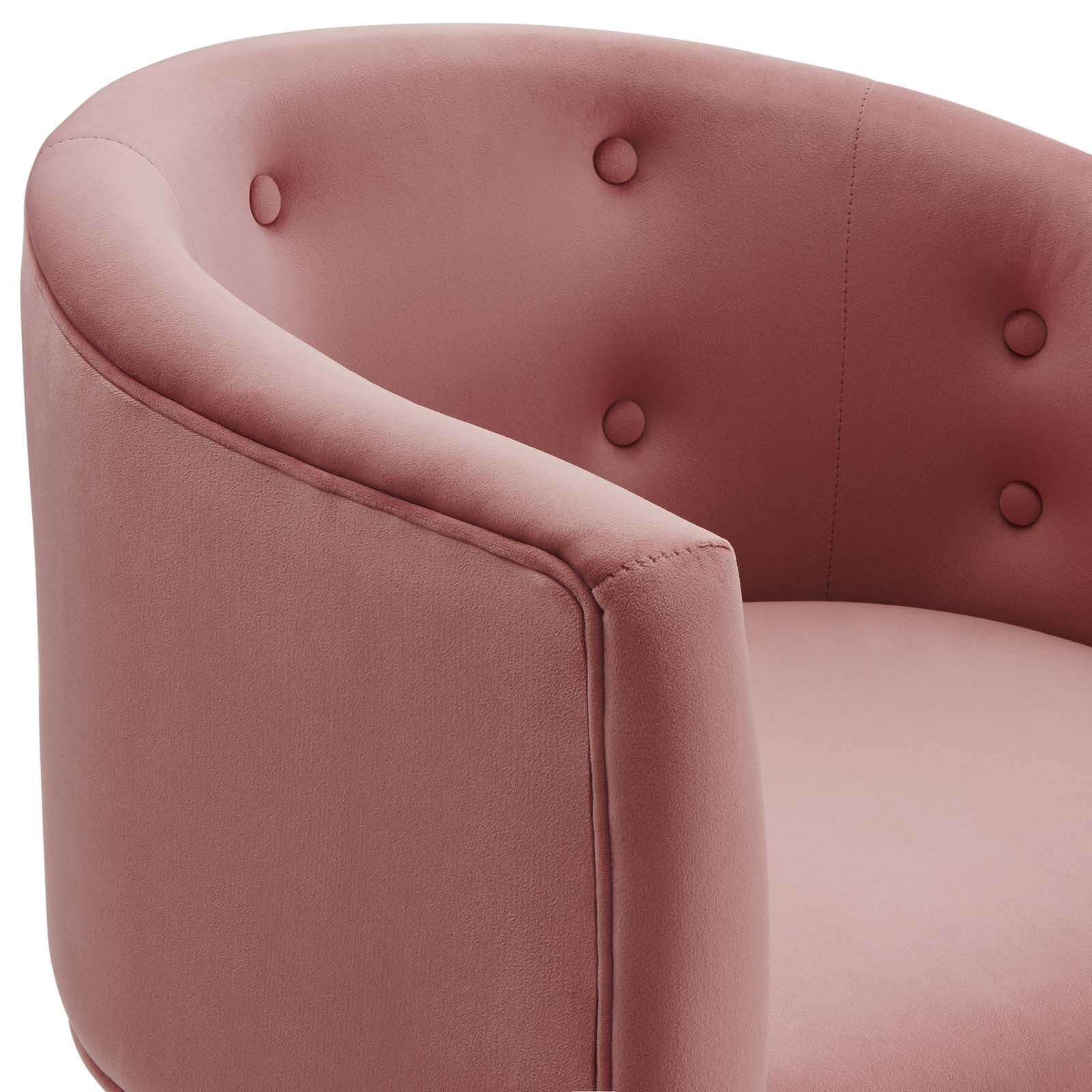 Modway Accent Chairs - Savour-Tufted-Performance-Velvet-Accent-Chair-Dusty-Rose