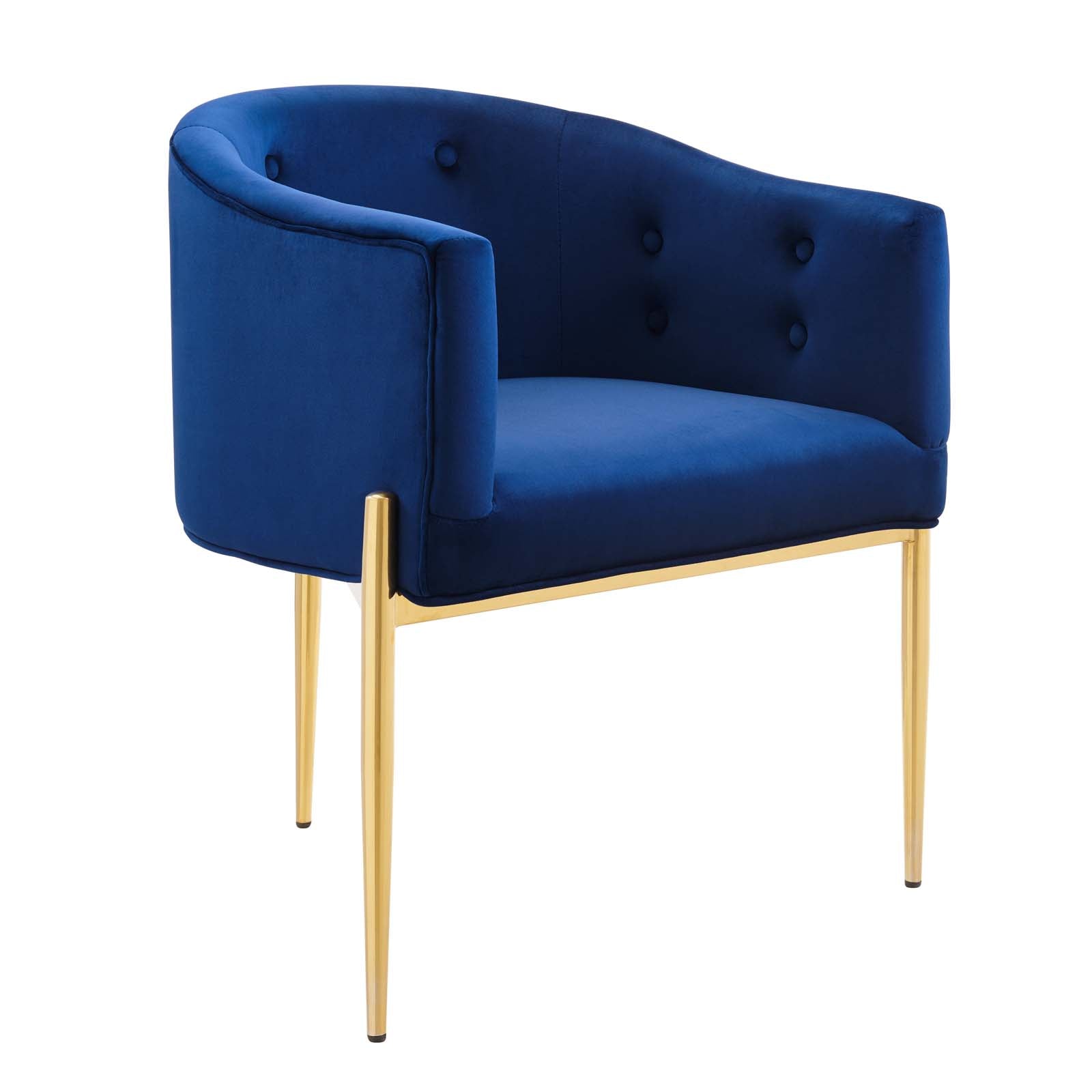 Modway Accent Chairs - Savour Tufted Performance Velvet Accent Chair Navy