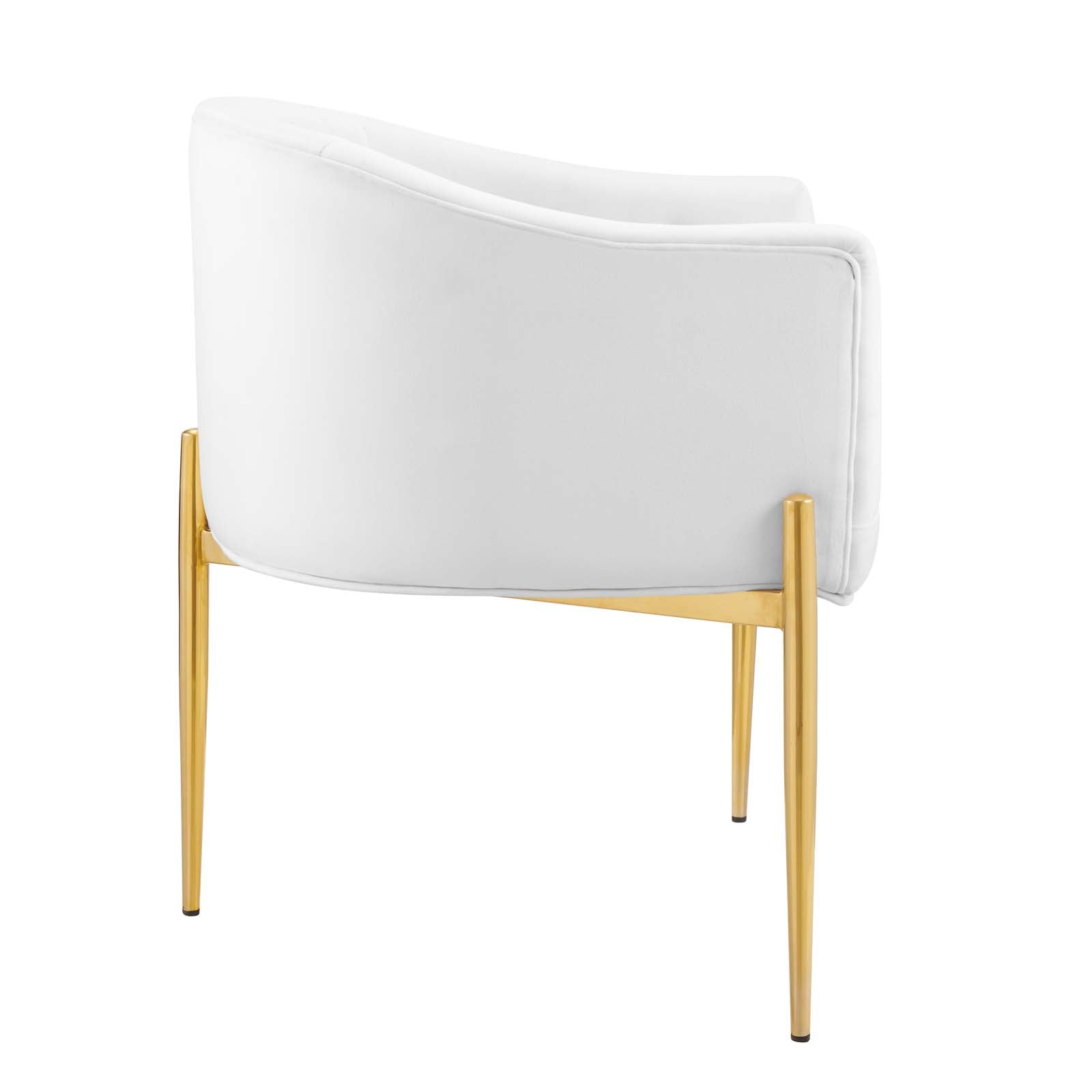 Modway Accent Chairs - Savour Tufted Performance Velvet Accent Chair White