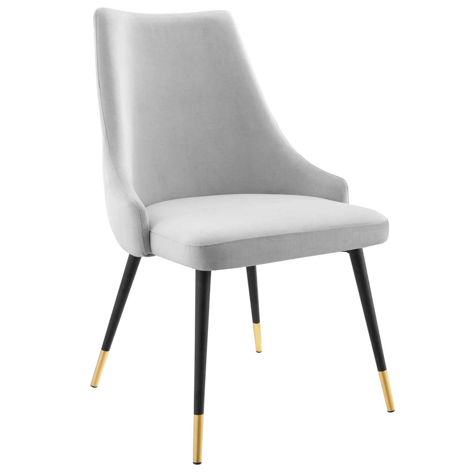 Modway Dining Chairs - Adorn Tufted Performance Velvet Dining Side Chair Light Gray