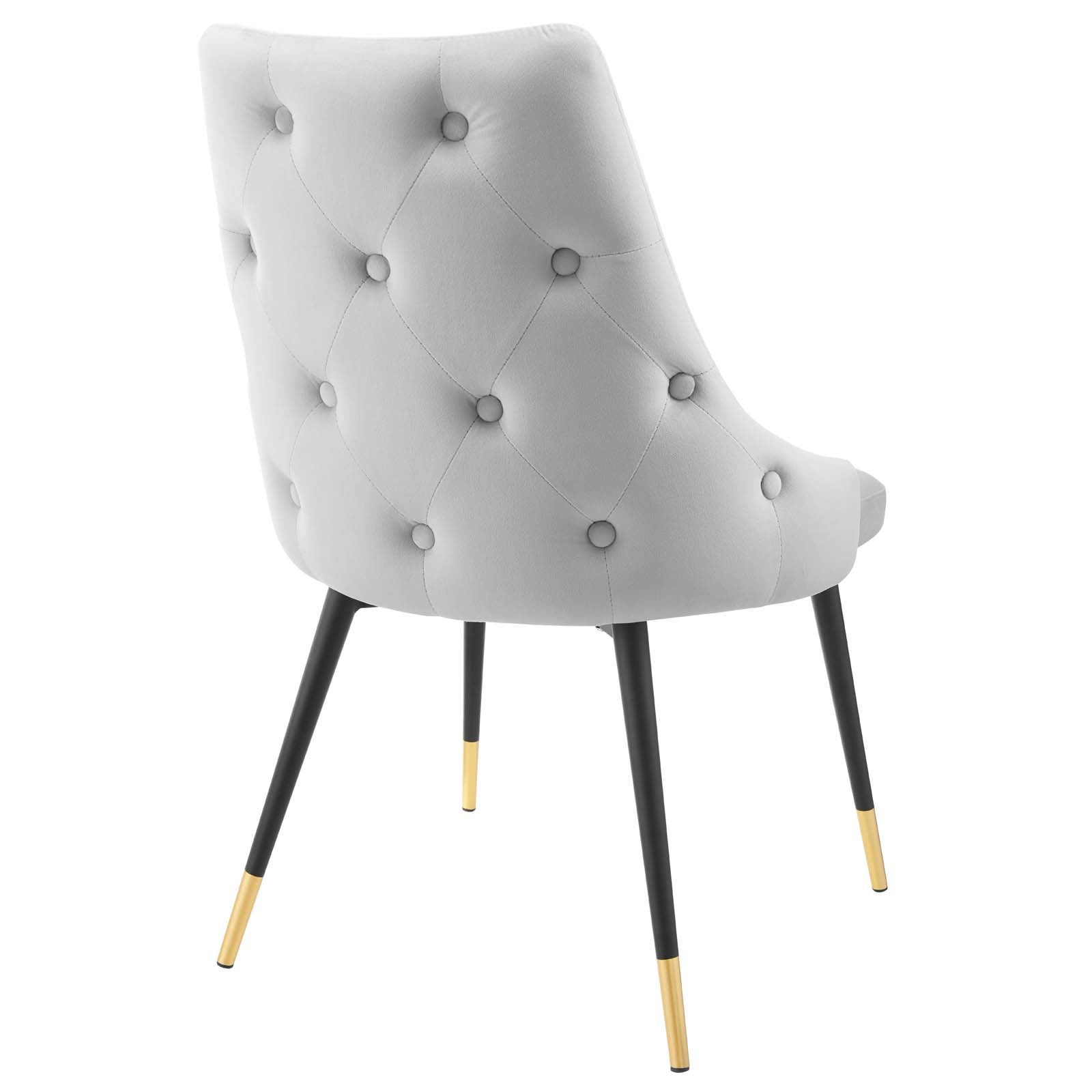 Modway Dining Chairs - Adorn Tufted Performance Velvet Dining Side Chair Light Gray