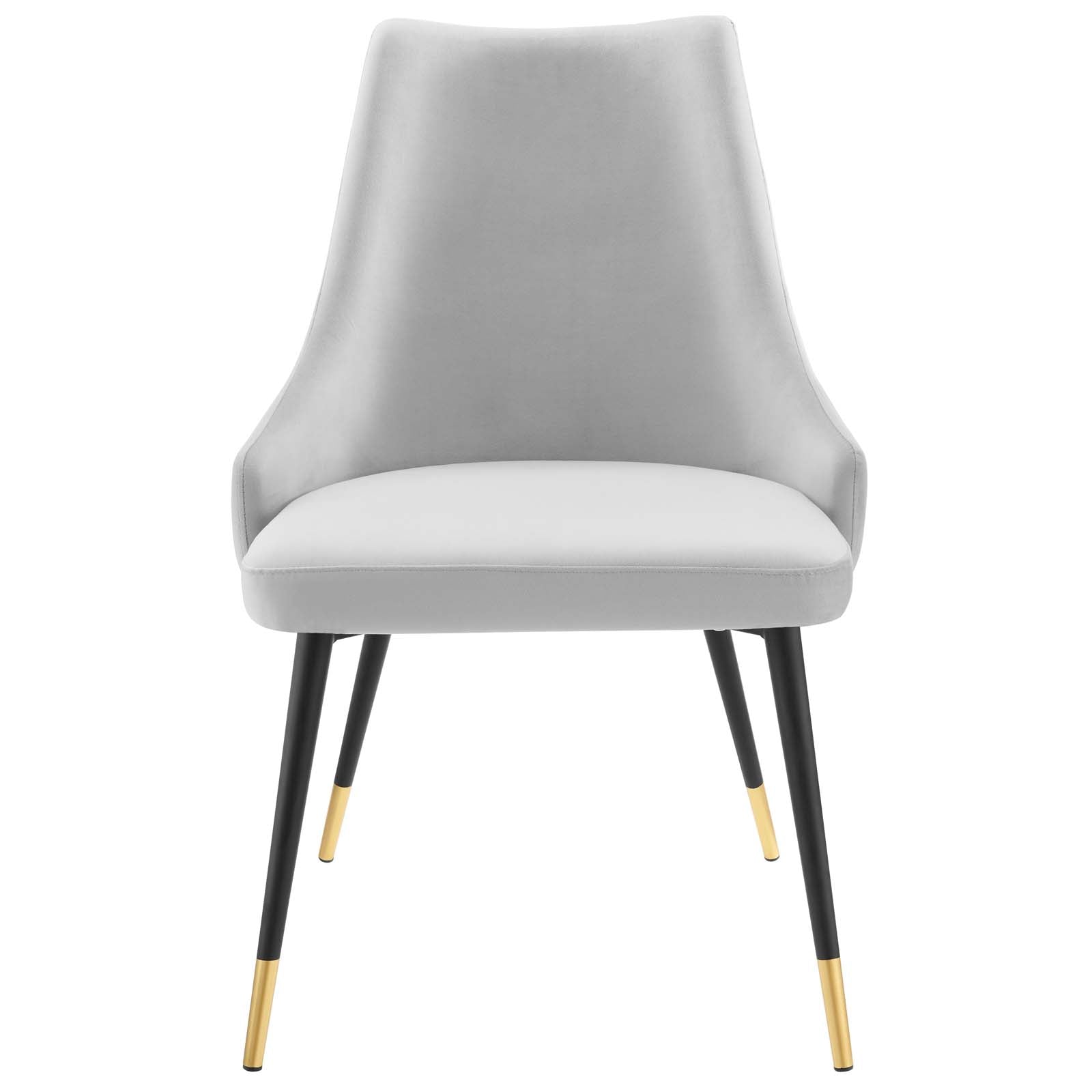 Modway Dining Chairs - Adorn Tufted Performance Velvet Dining Side Chair Light Gray