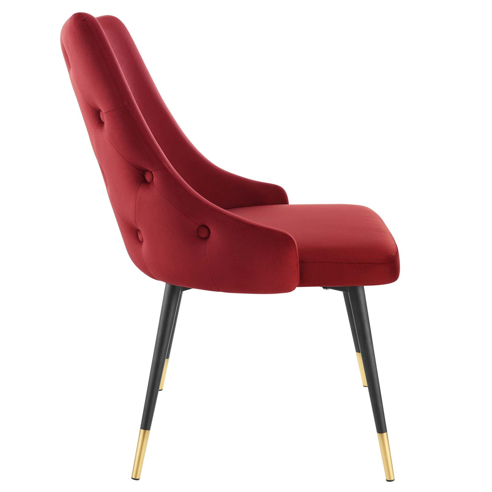 Modway Dining Chairs - Adorn Tufted Performance Velvet Dining Side Chair Maroon