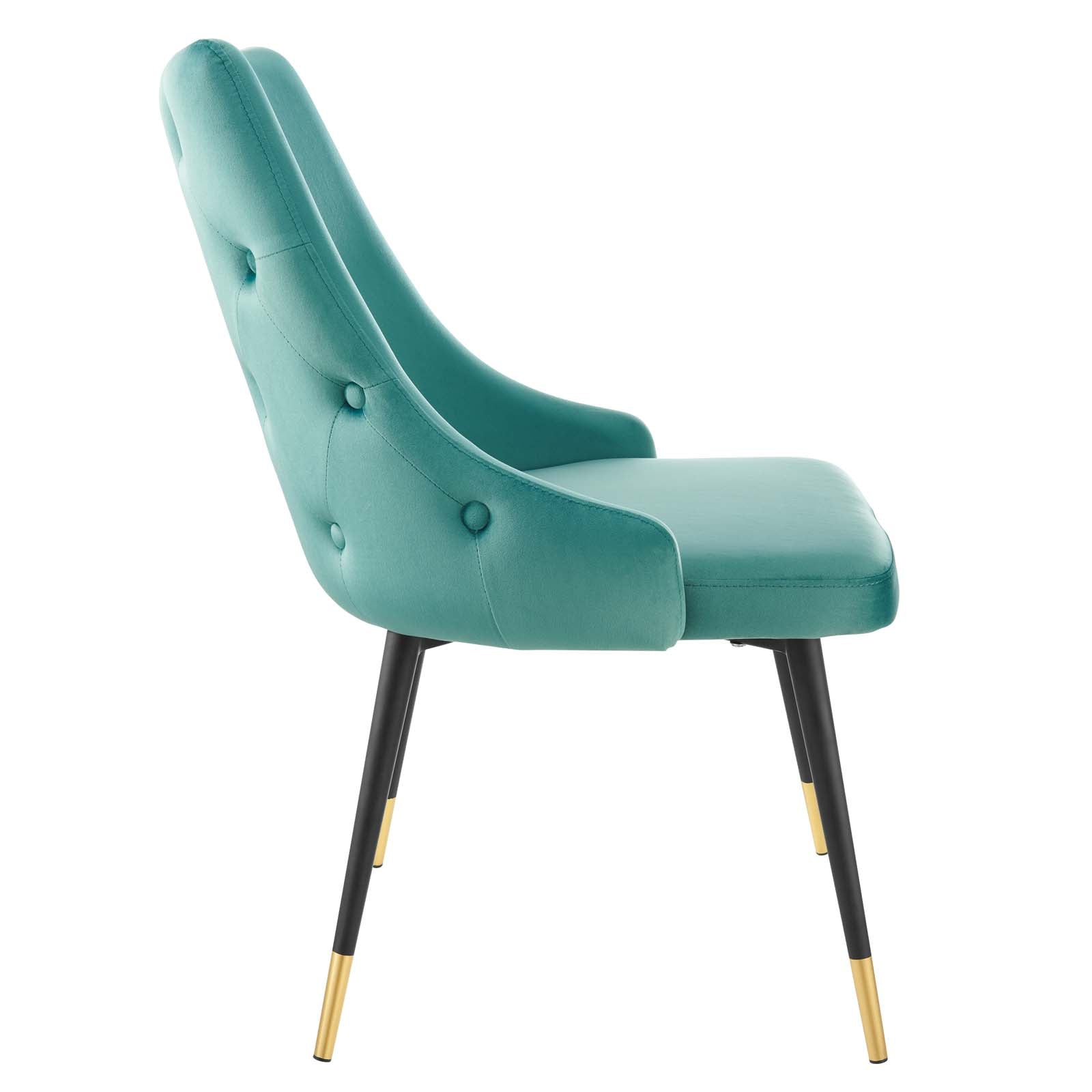 Modway Dining Chairs - Adorn Tufted Performance Velvet Dining Side Chair Teal