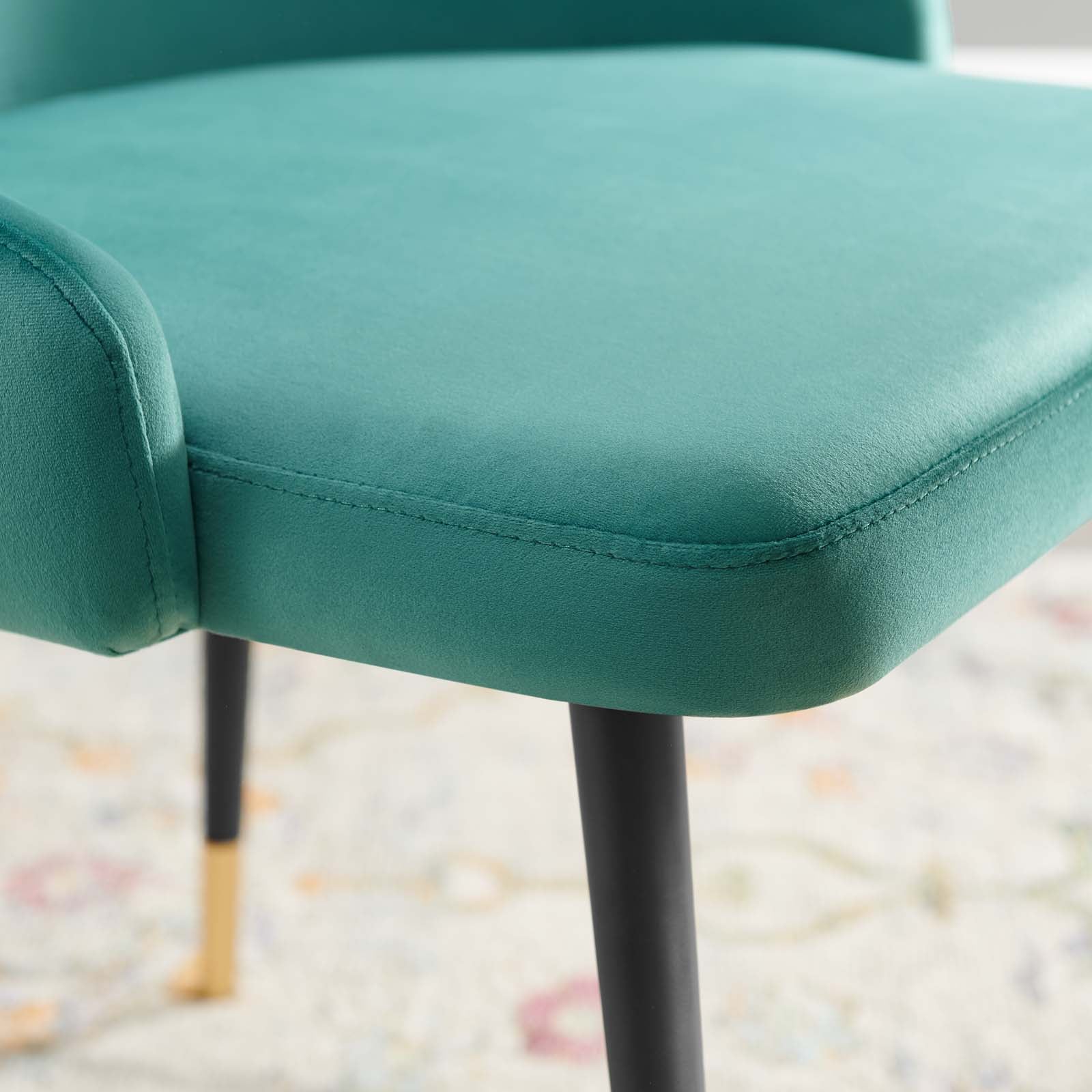 Modway Dining Chairs - Adorn Tufted Performance Velvet Dining Side Chair Teal