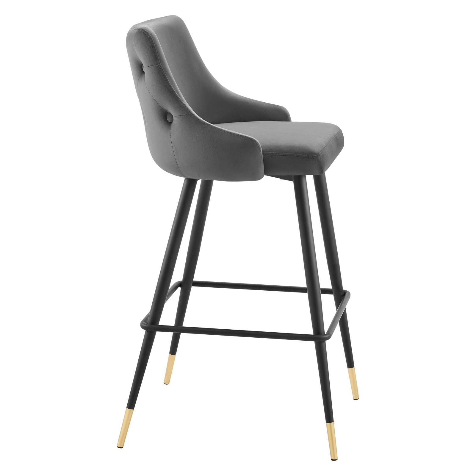 Modway Barstools - Adorn Performance Velvet Bar Stool Gray