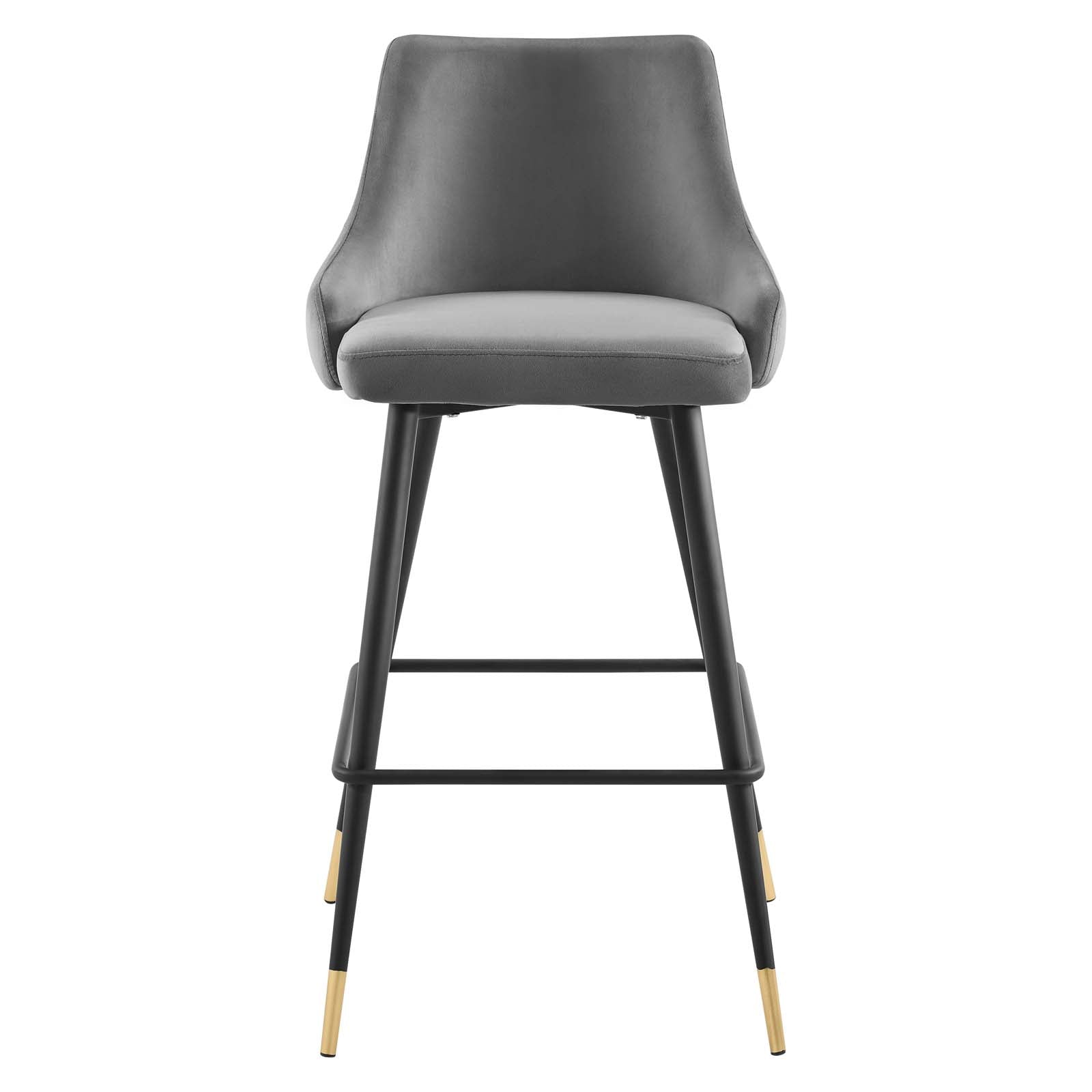 Modway Barstools - Adorn Performance Velvet Bar Stool Gray