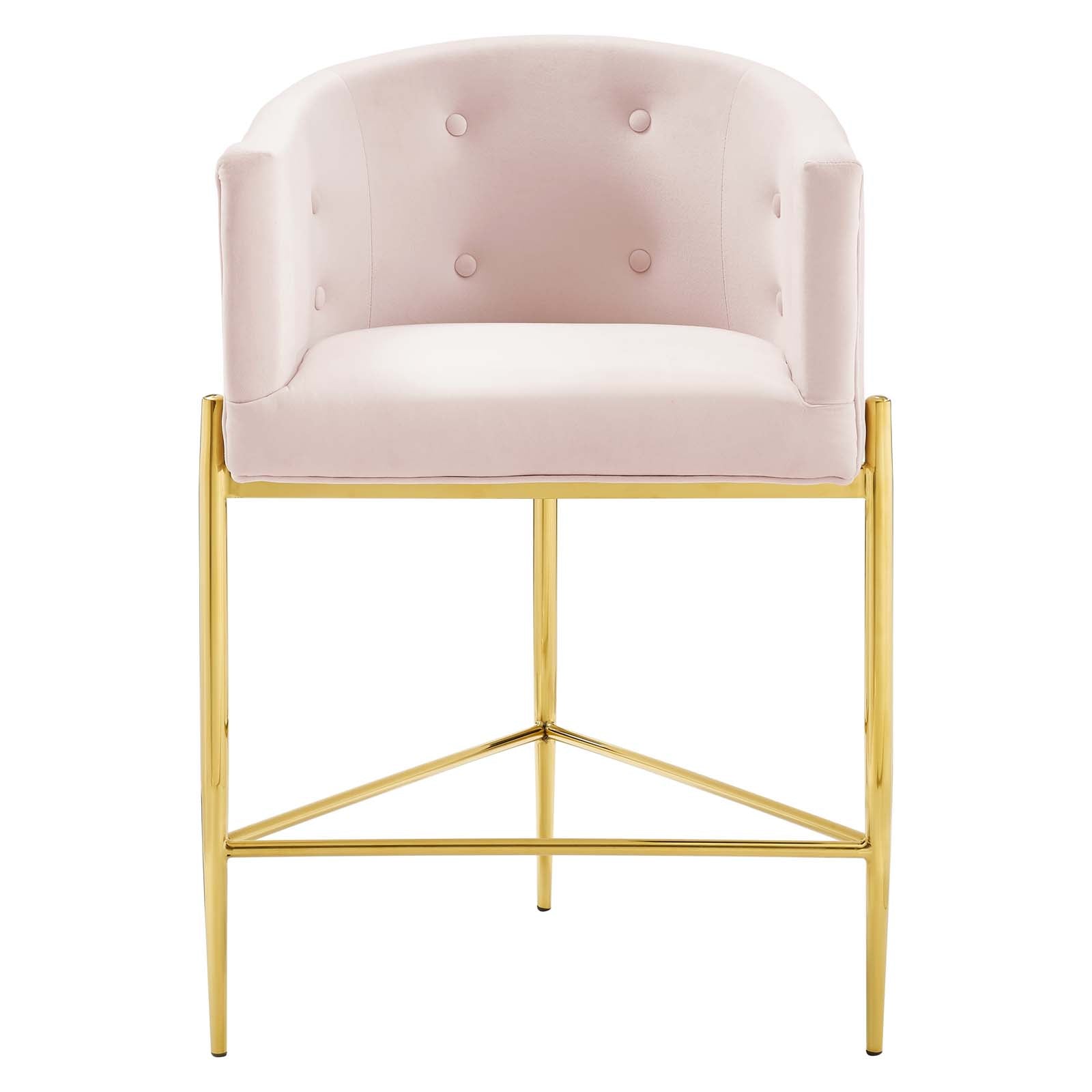 Modway Barstools - Savour Tufted Counter Stool Pink