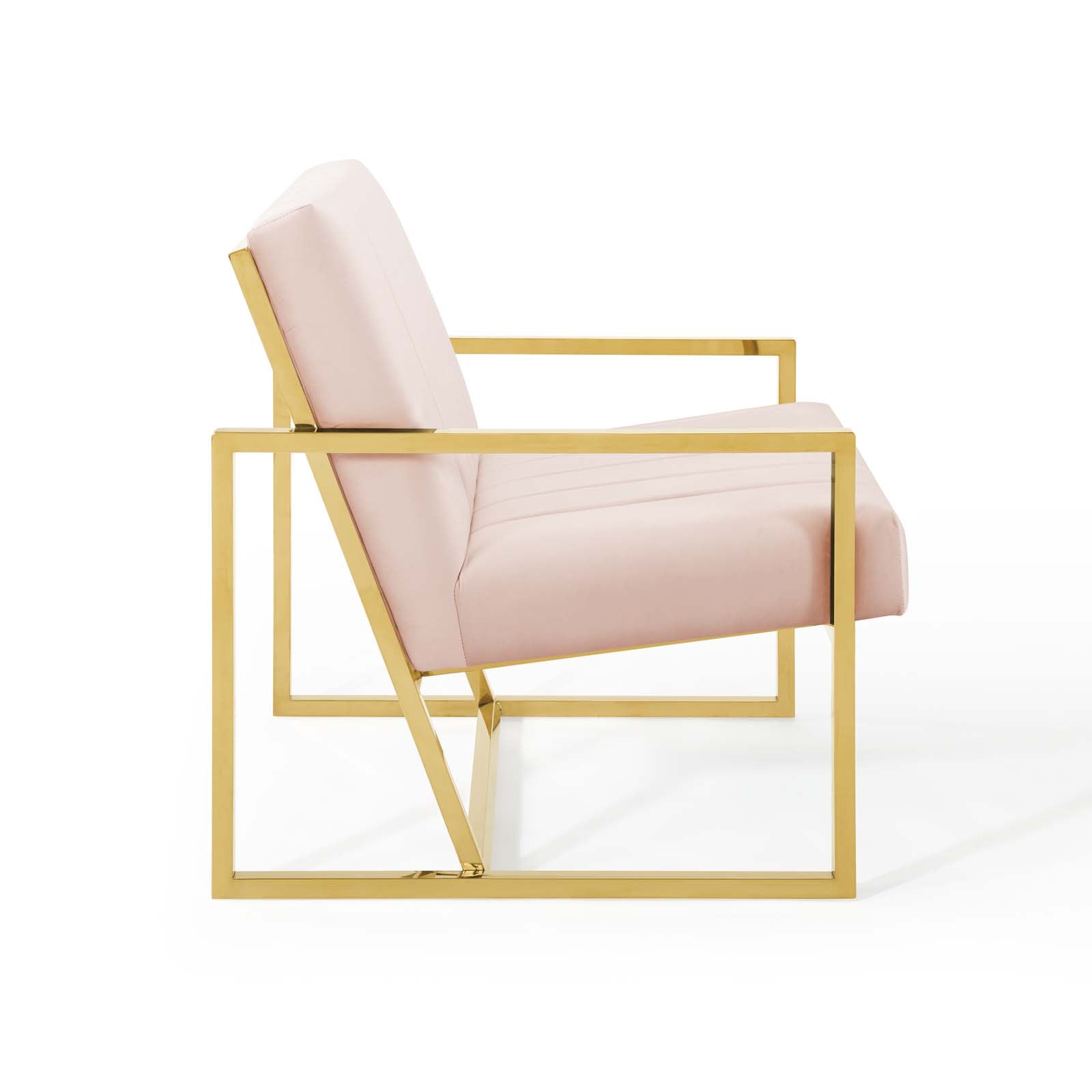 Modway Chairs - Inspire Channel Tufted Performance Velvet Armchair Pink