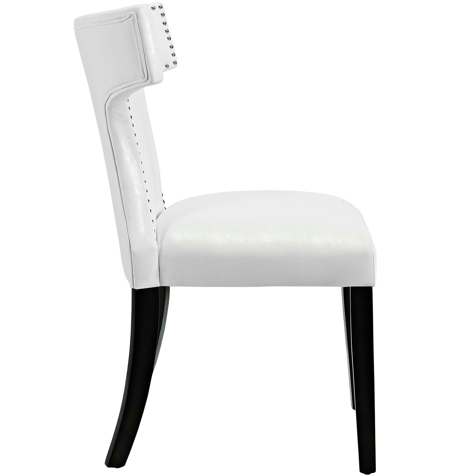 Modway Dining Chairs - Curve Vinyl Dining Chair White