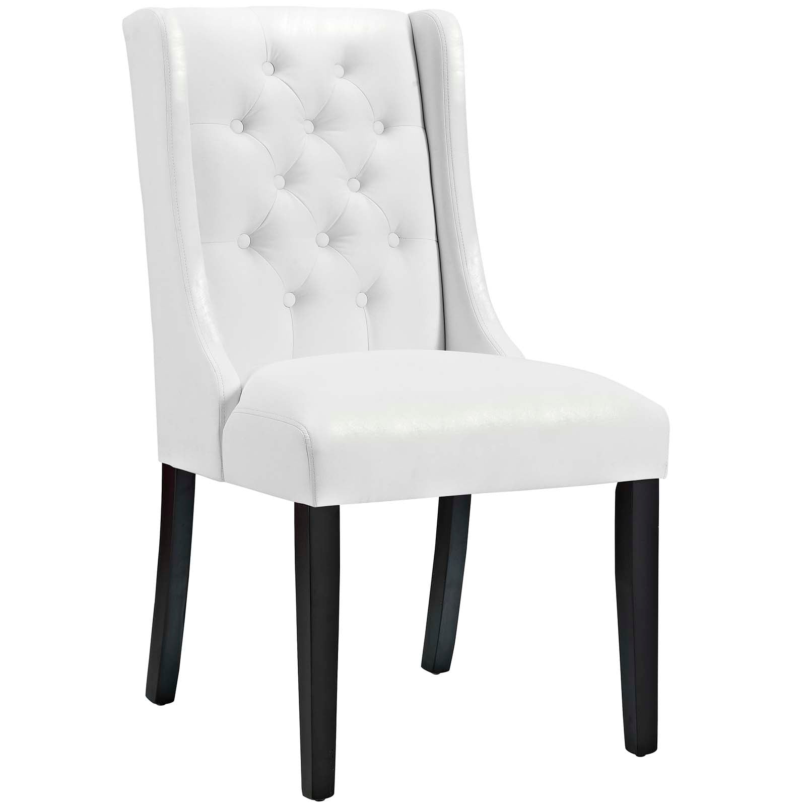 Modway Dining Chairs - Baronet Vinyl 38.5"H Dining Chair White
