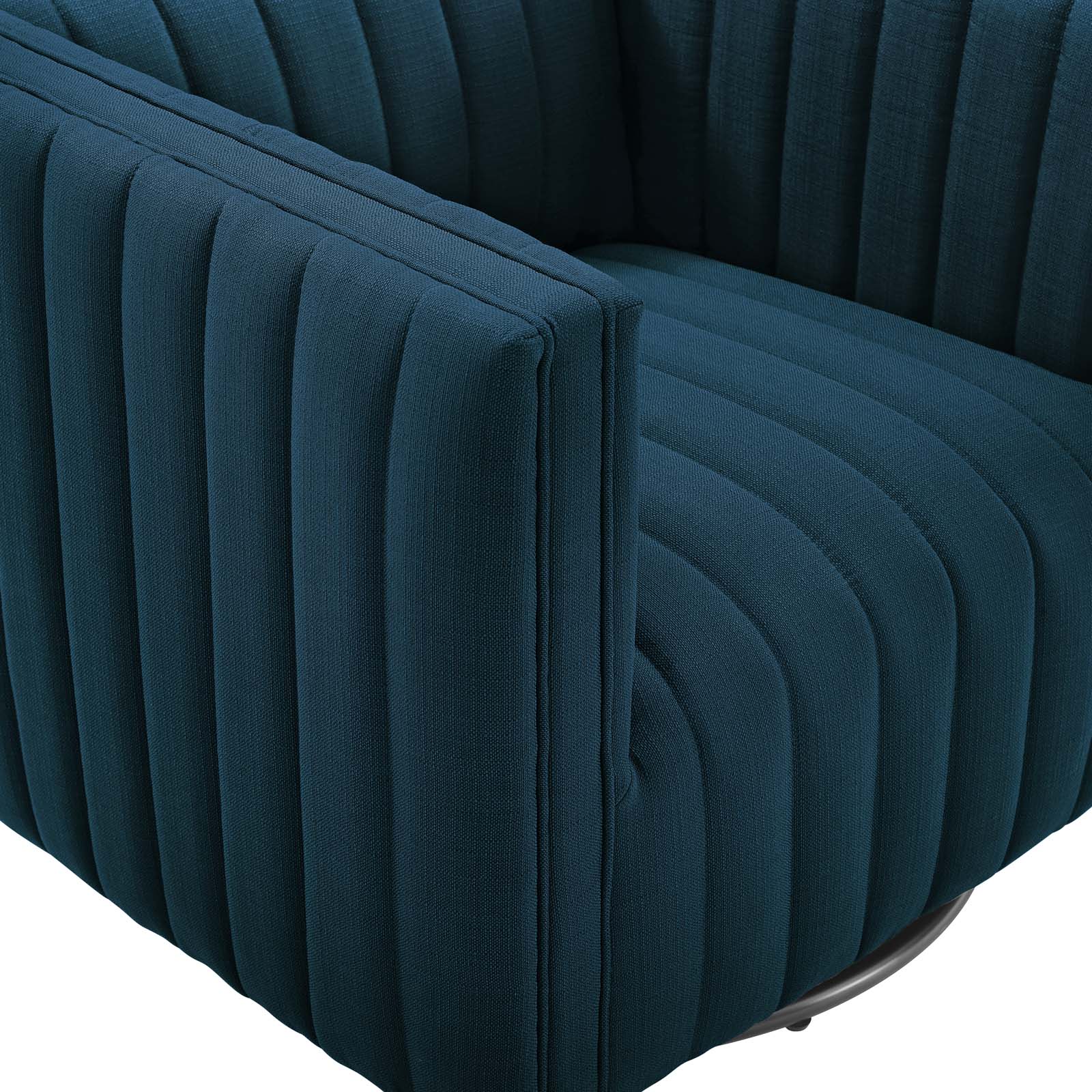 Modway Accent Chairs - Conjure Tufted Swivel Upholstered Armchair Azure