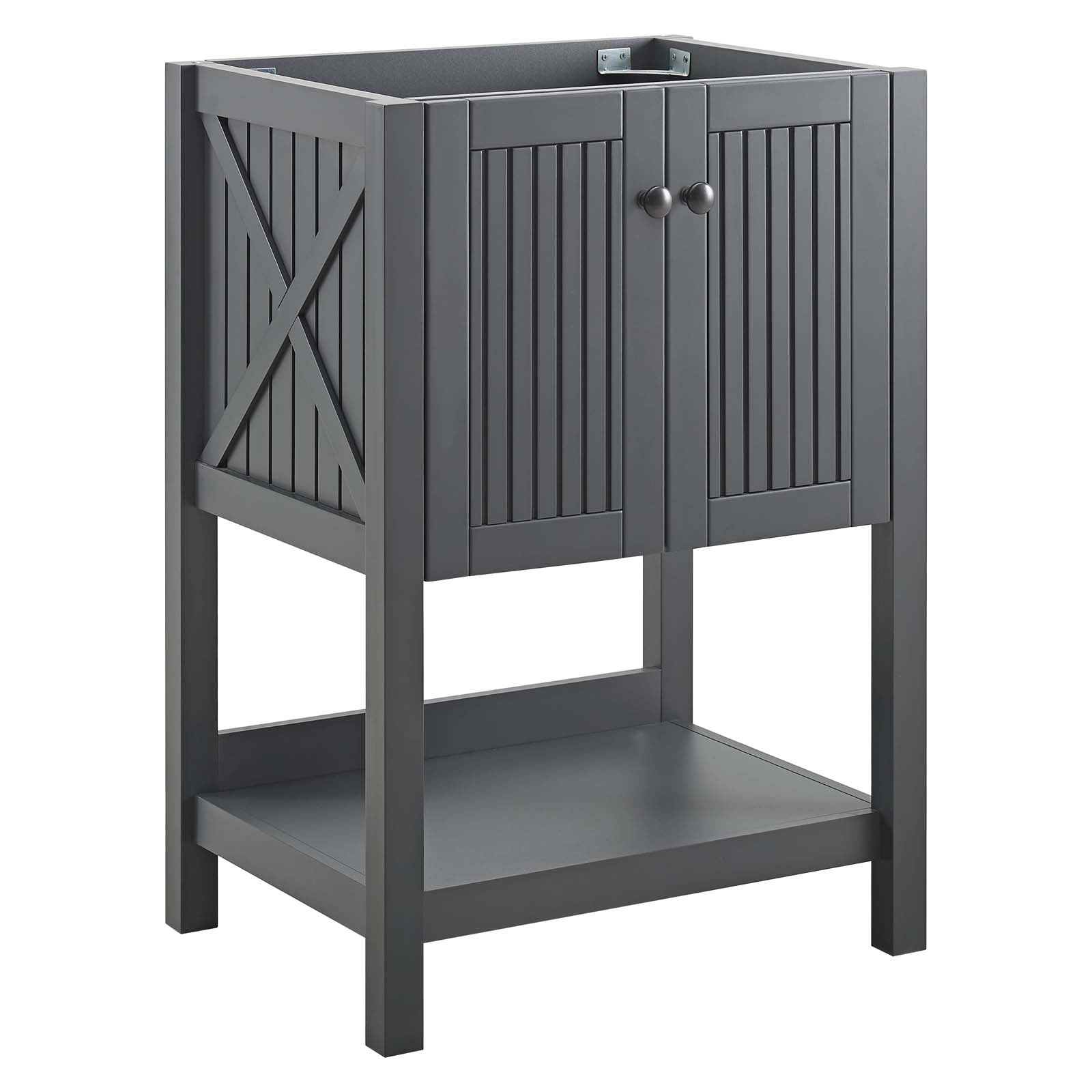 Modway Bathroom Vanity - Steam 23" Bathroom Vanity Cabinet (Sink Basin Not Included) Gray