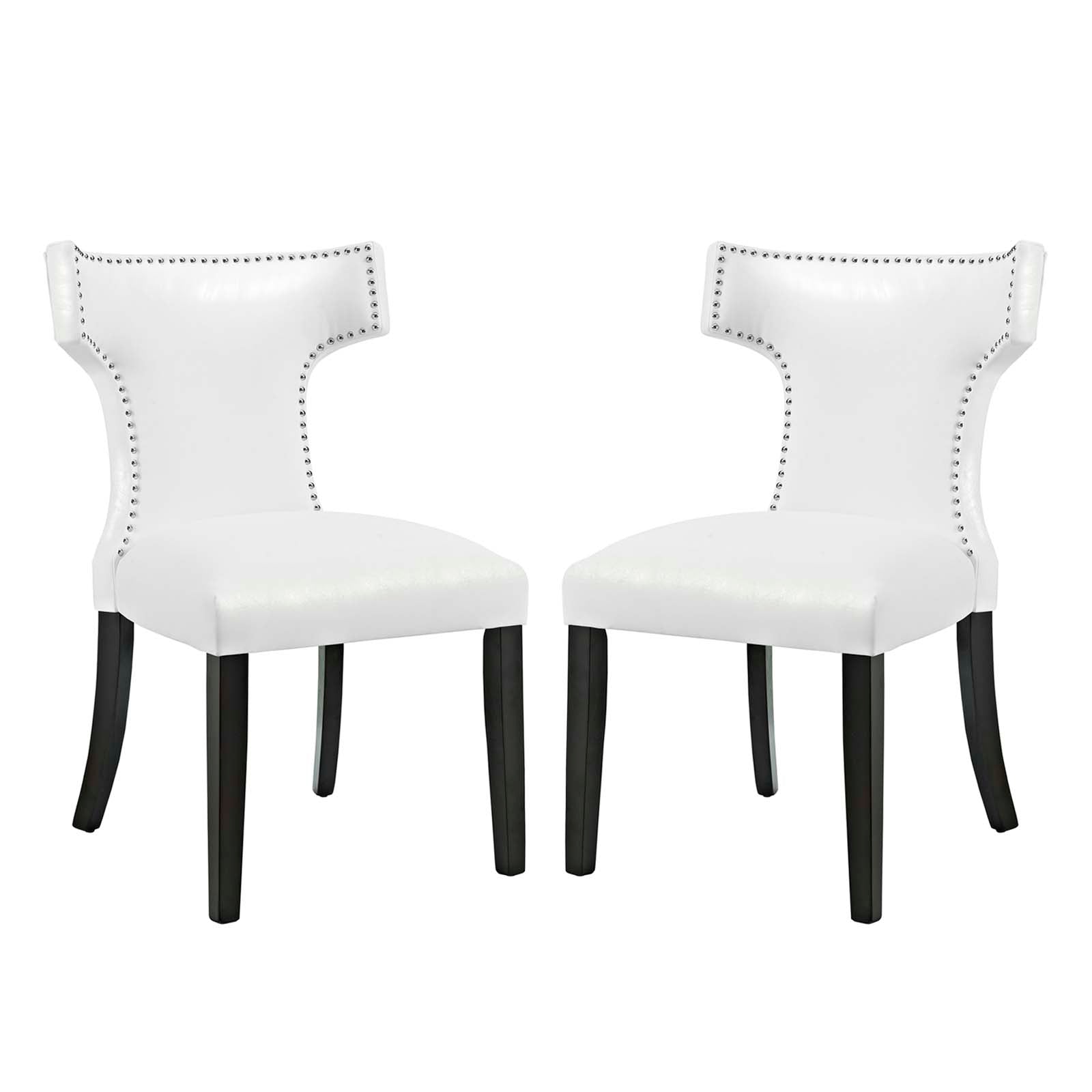 Modway Dining Chairs - Curve Dining Chair Vinyl ( Set of 2 ) White