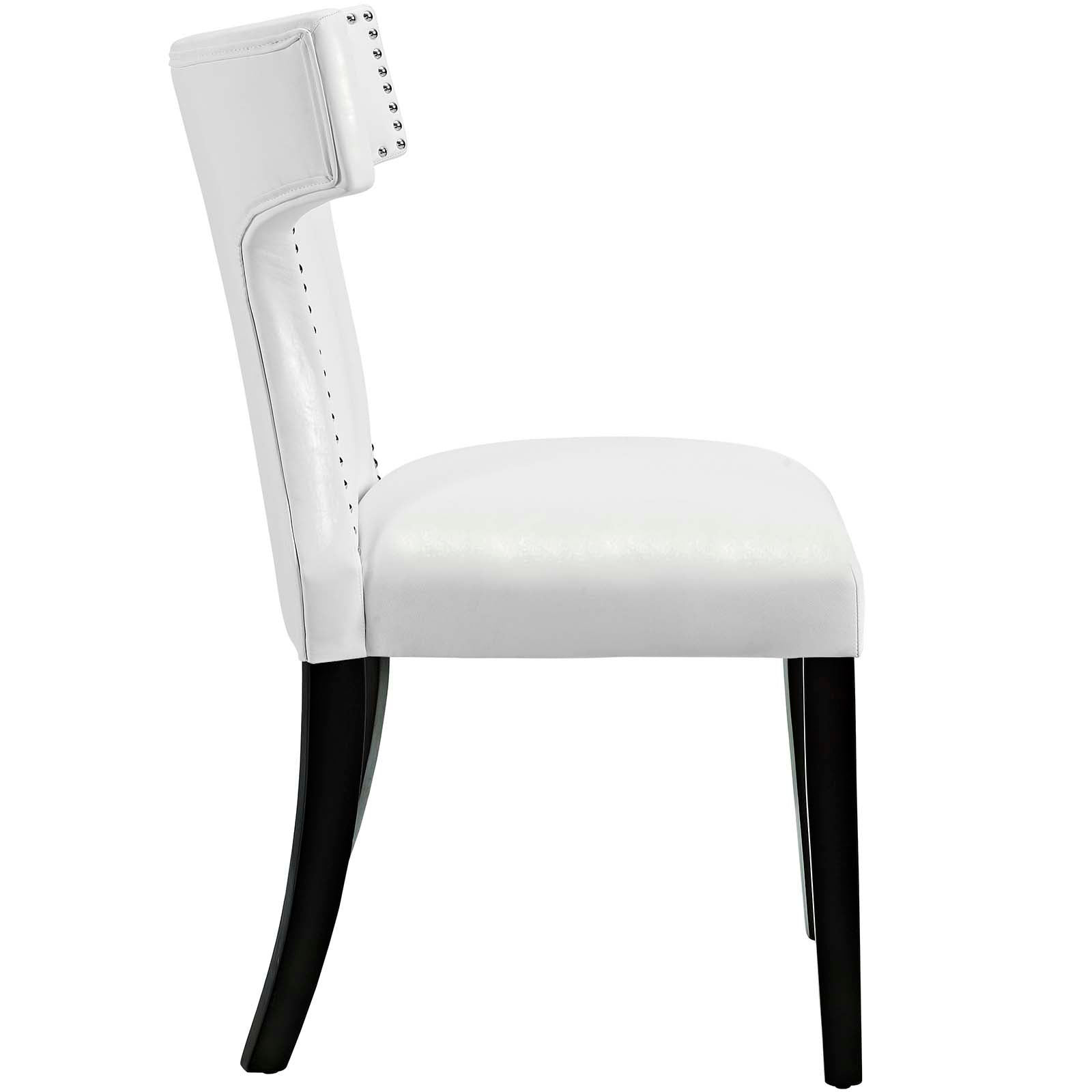 Modway Dining Chairs - Curve Dining Chair Vinyl ( Set of 2 ) White