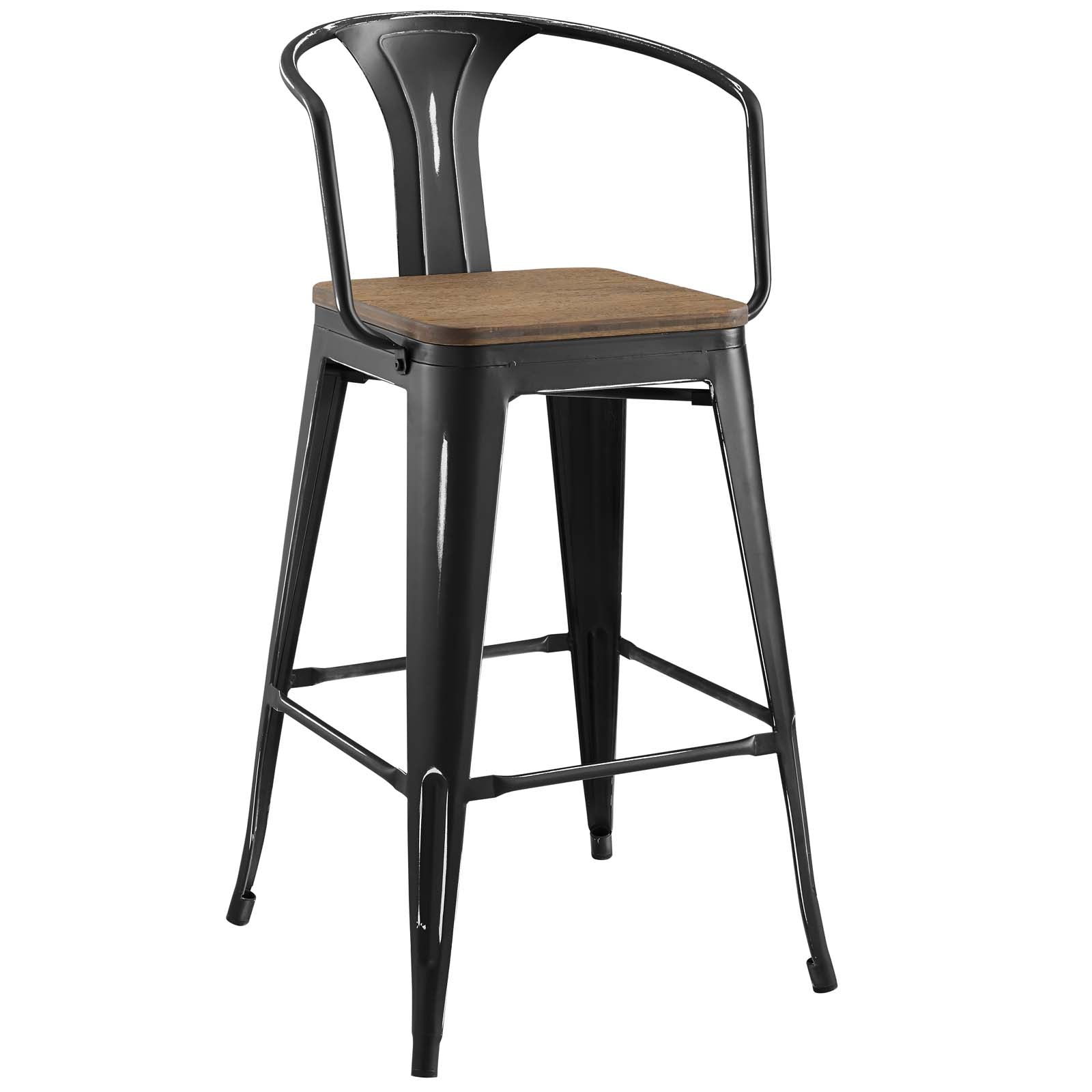 Modway Barstools - Promenade Bar Stool Black (Set of 2)