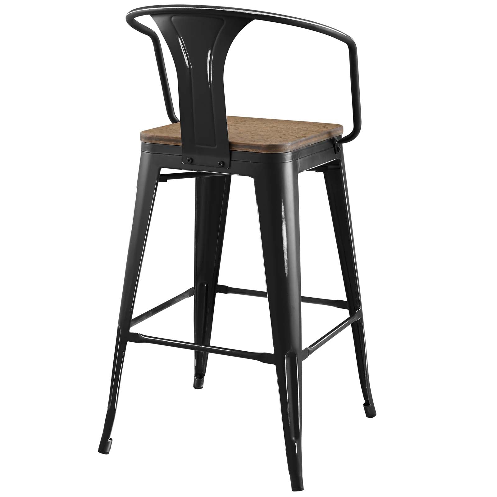 Modway Barstools - Promenade Bar Stool Black (Set of 2)