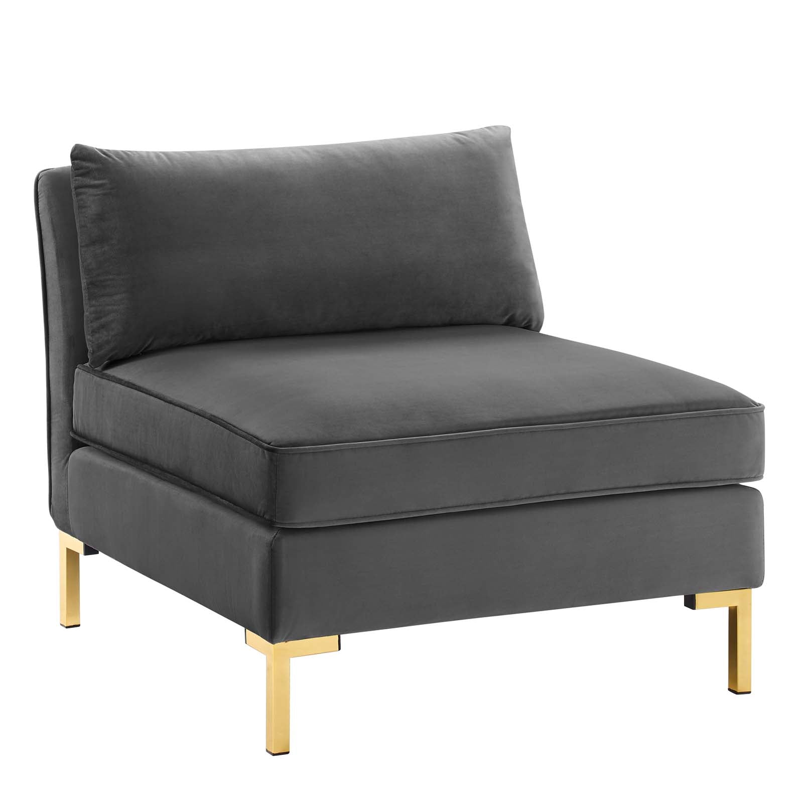 Modway Chairs - Ardent Performance Velvet Armless Chair Gray