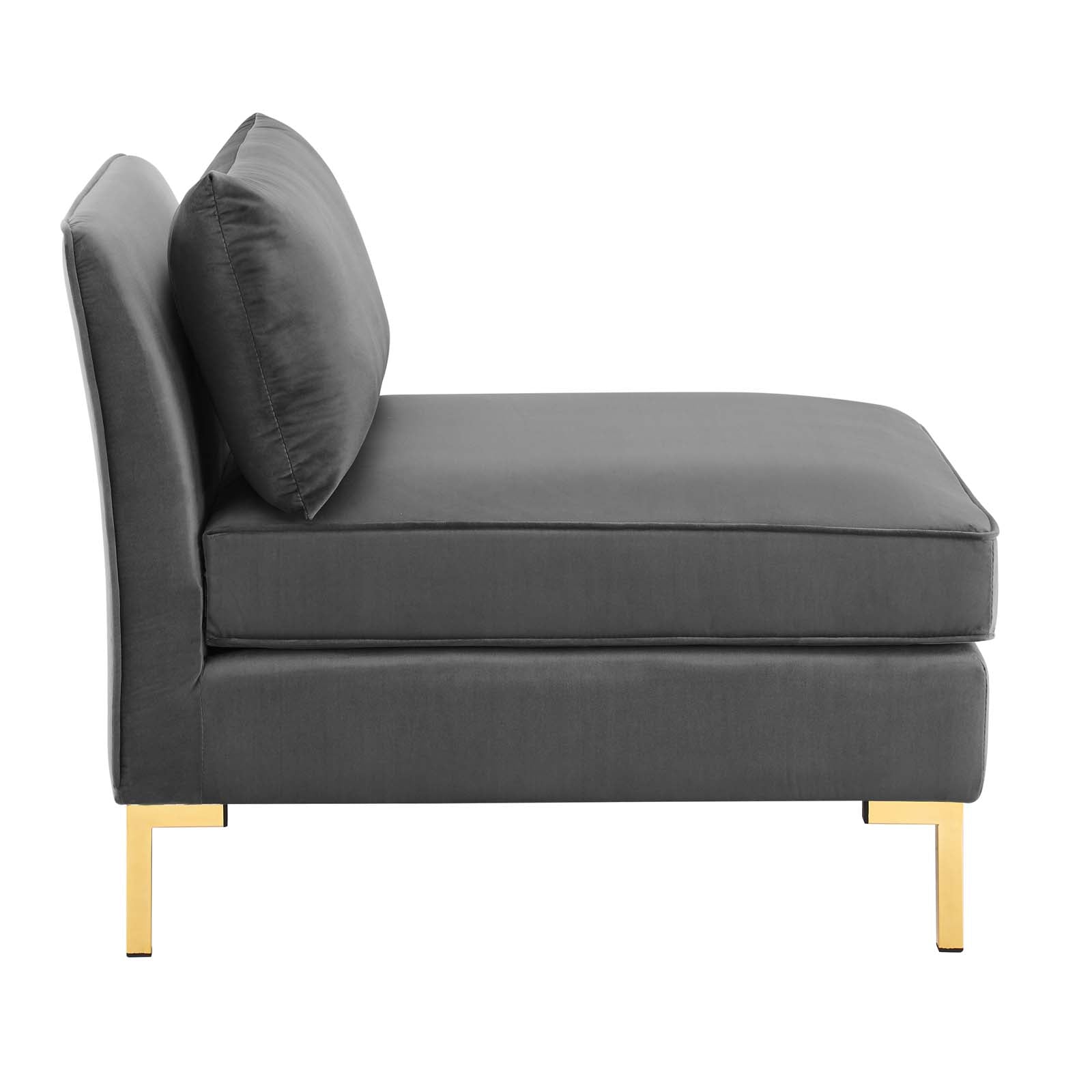 Modway Chairs - Ardent Performance Velvet Armless Chair Gray