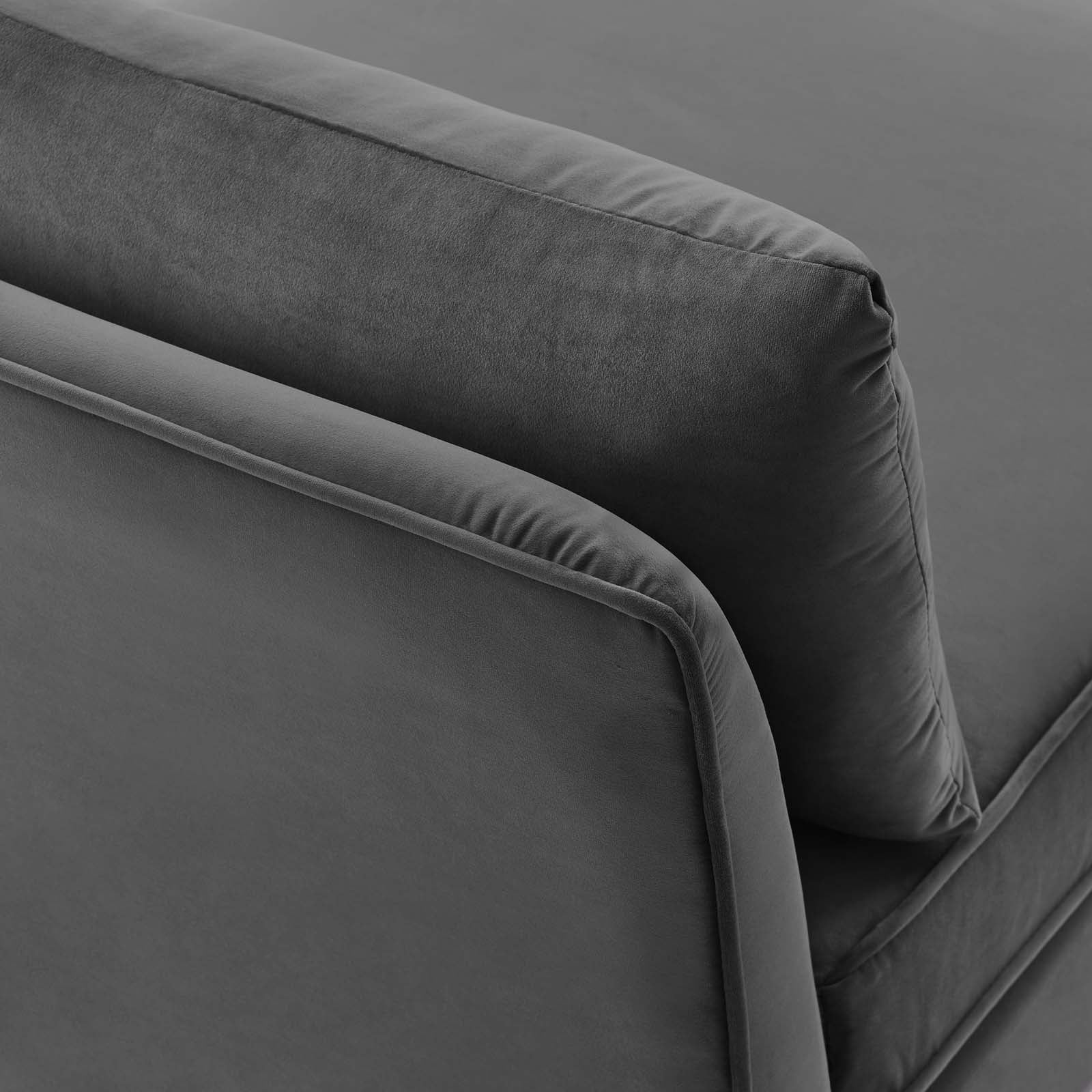 Modway Chairs - Ardent Performance Velvet Armless Chair Gray