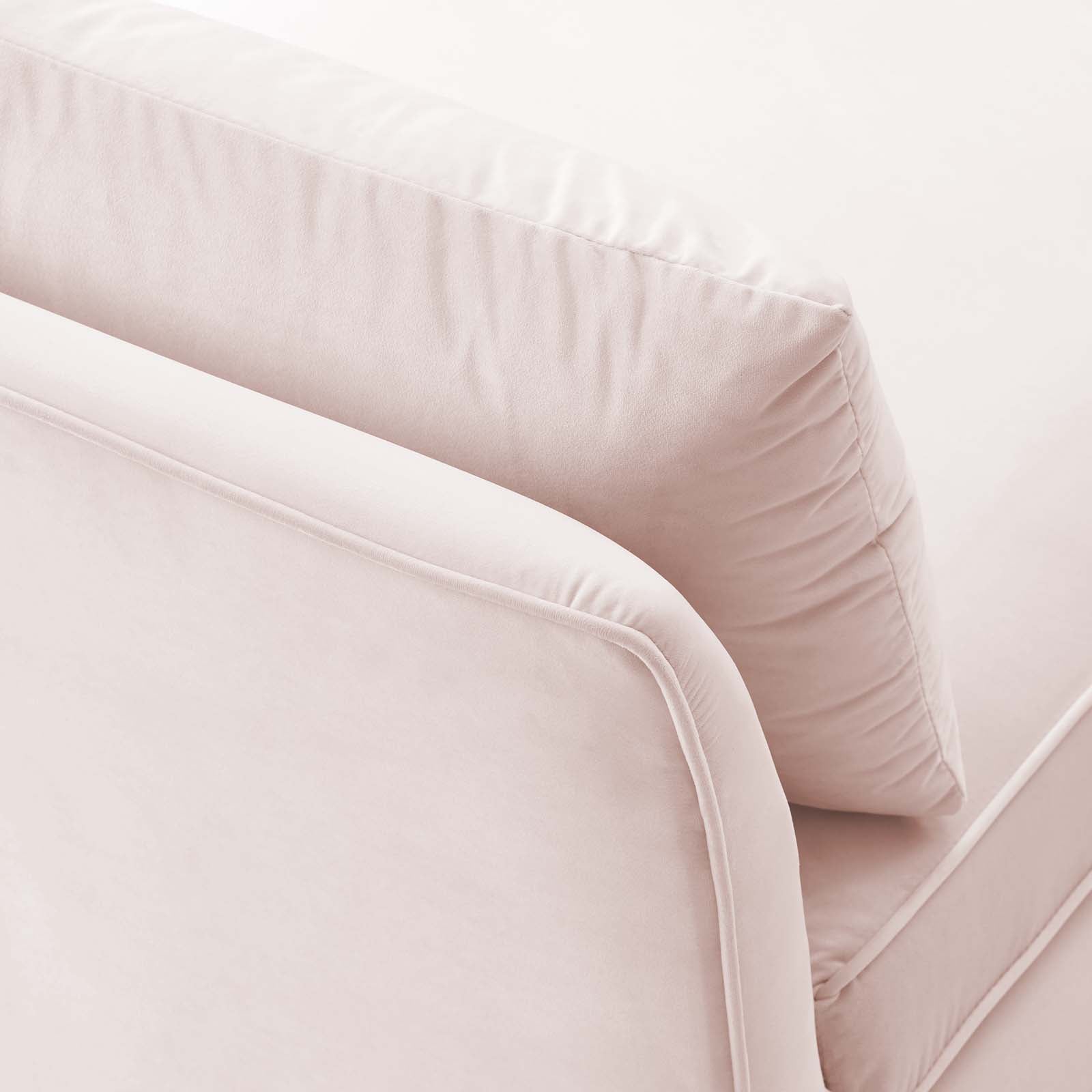 Modway Accent Chairs - Ardent Performance Velvet Armless Chair Pink