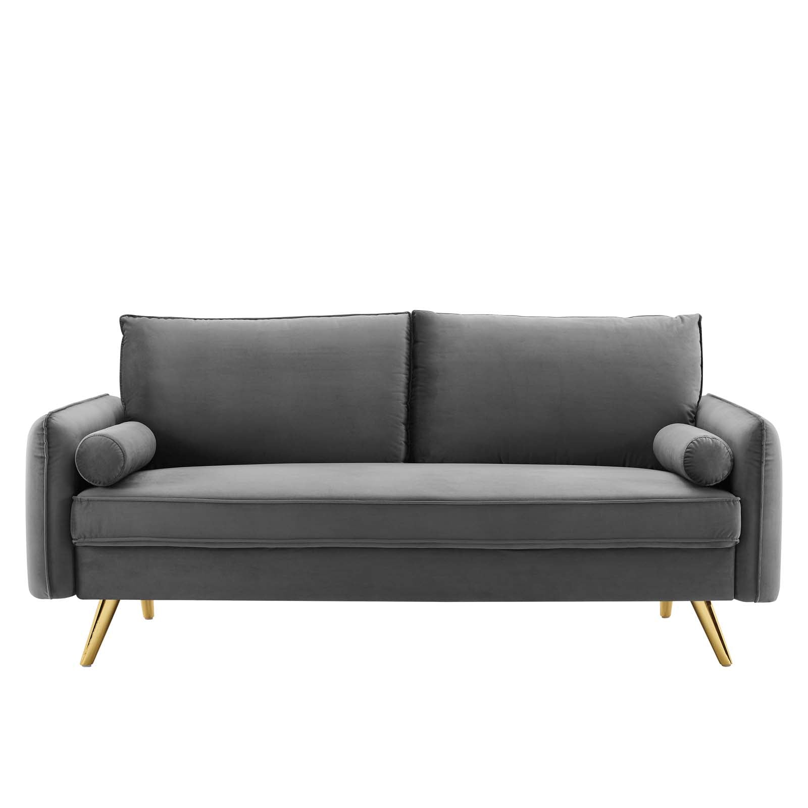 Modway Sofas & Couches - Revive Performance Velvet Sofa Gray