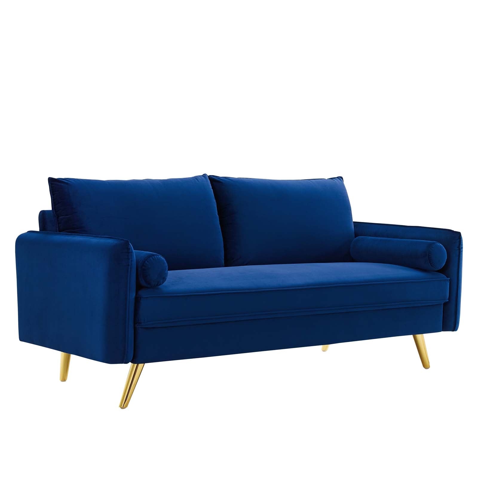 Modway Sofas & Couches - Revive Performance Velvet Sofa Navy