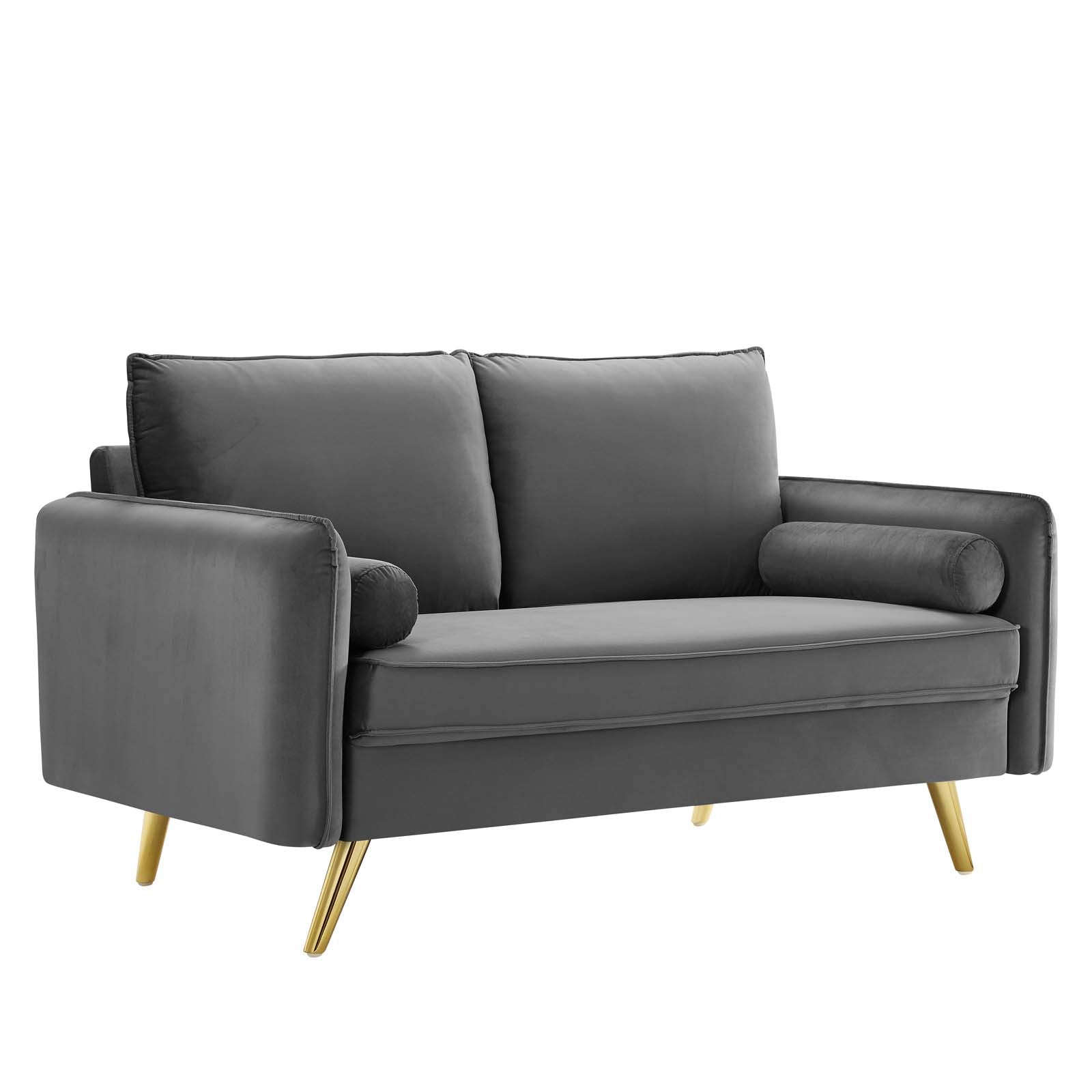 Modway Loveseats - Revive Performance Velvet Loveseat Gray