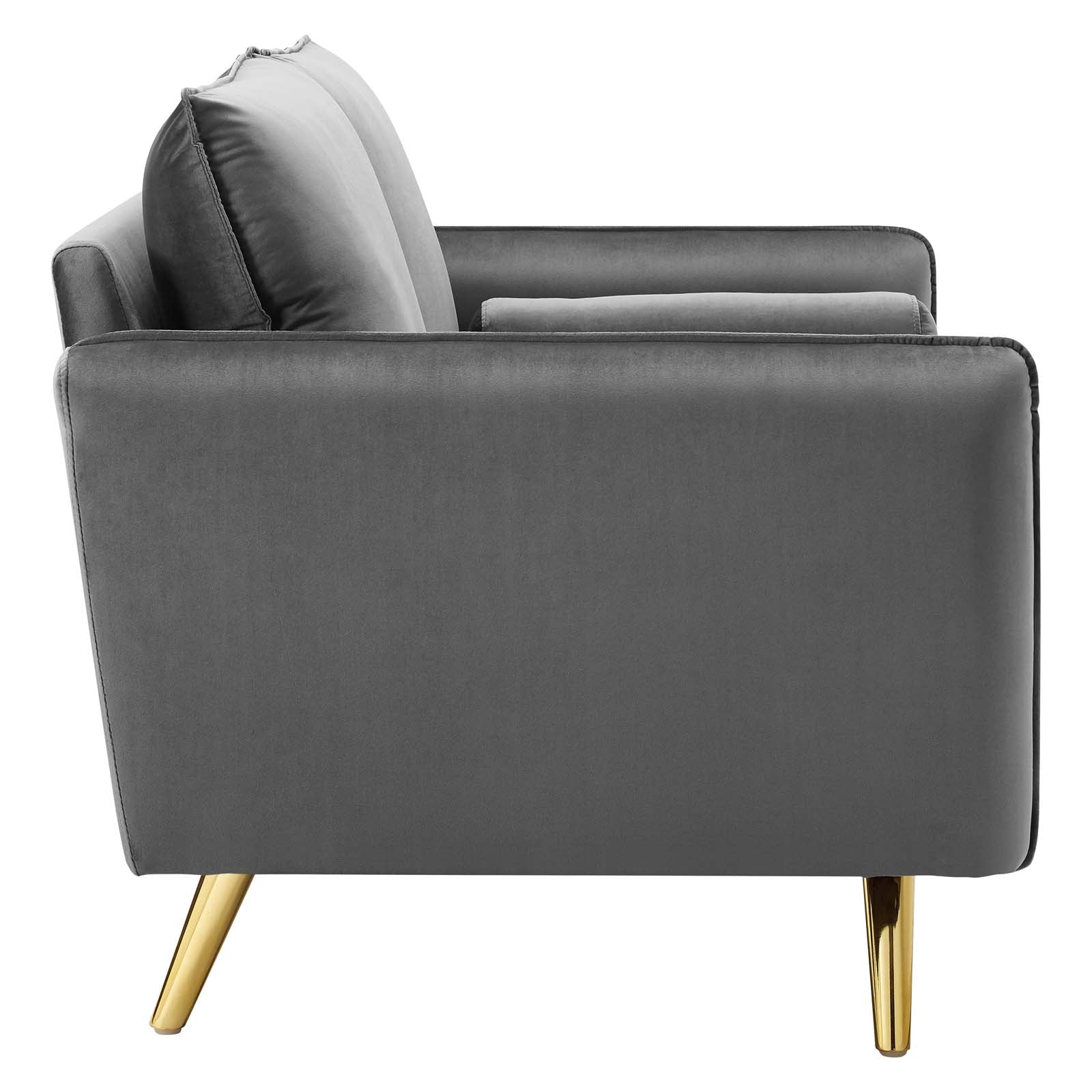 Modway Loveseats - Revive Performance Velvet Loveseat Gray