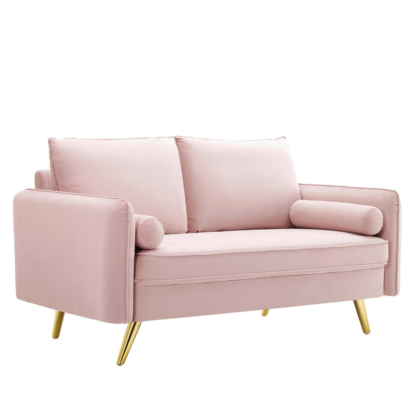 Modway Loveseats - Revive Performance Velvet Loveseat Pink